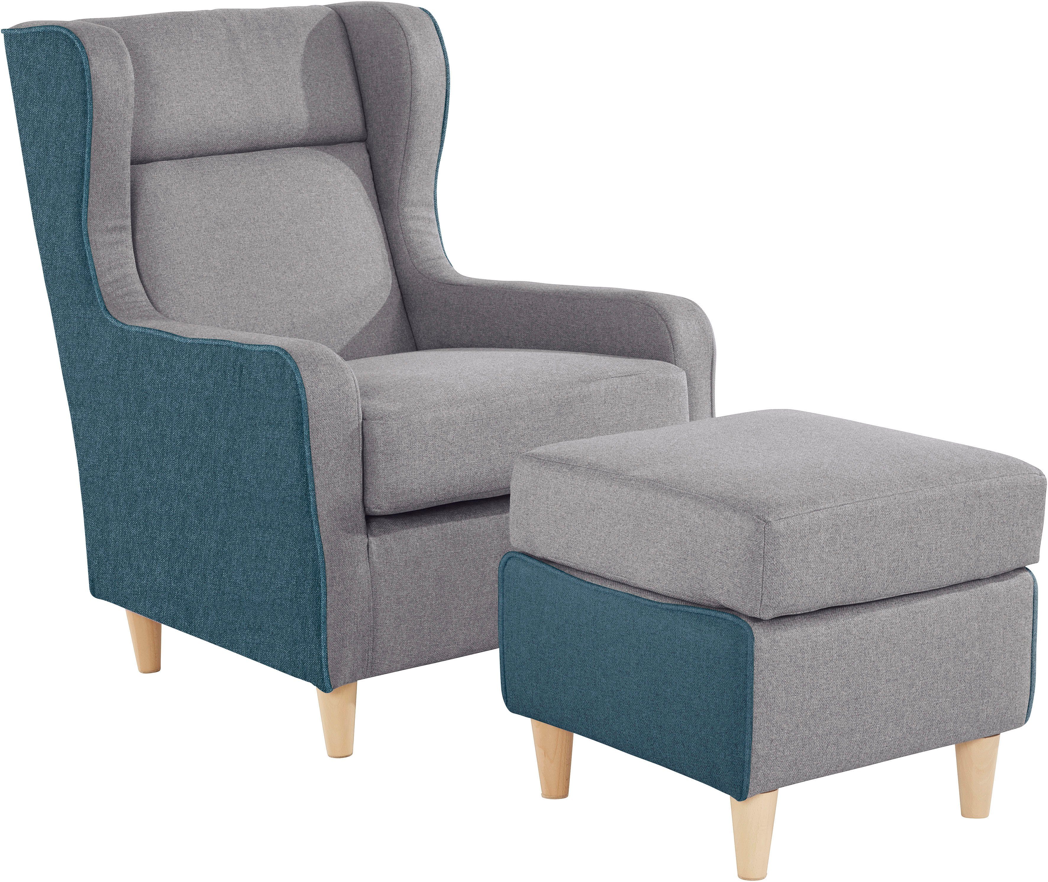 INOSIGN Oorfauteuil Thisted contrastkleurig - modern en fris, bxdxh: 73x85x99