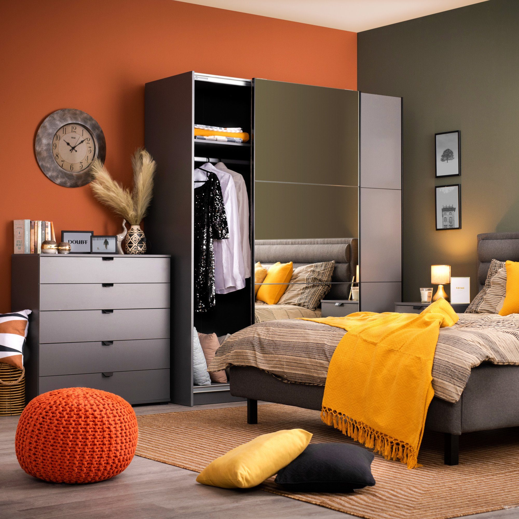 INOSIGN Zweefdeurkast Sierra kledingkast met spiegel linnenkast garderobe Topseller INCLUSIEF interne indeling, FSC®-gecertificeerd, OTTOs Choice