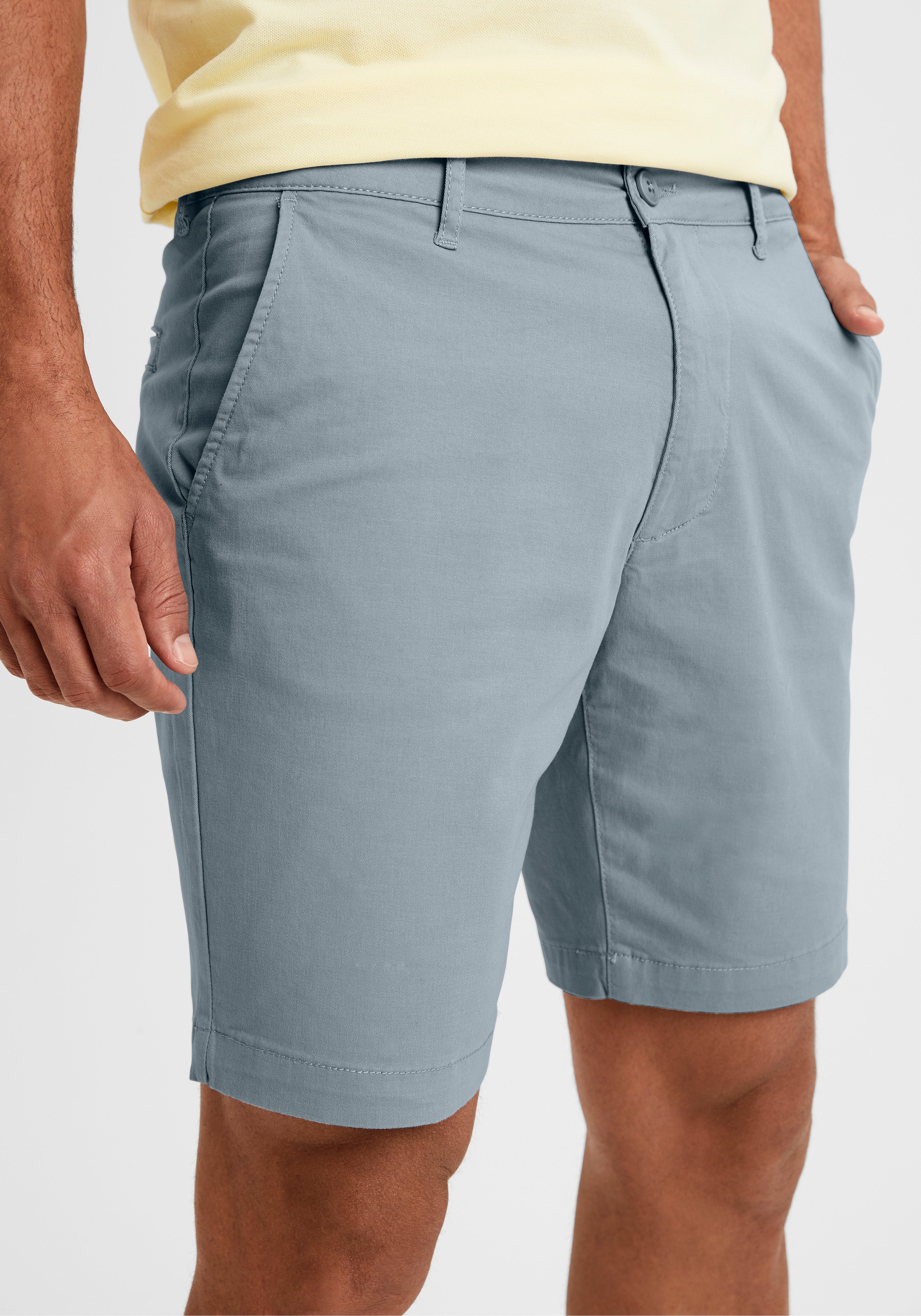 H.I.S Chino-short Regular fit Shorts van elastische katoenkwaliteit