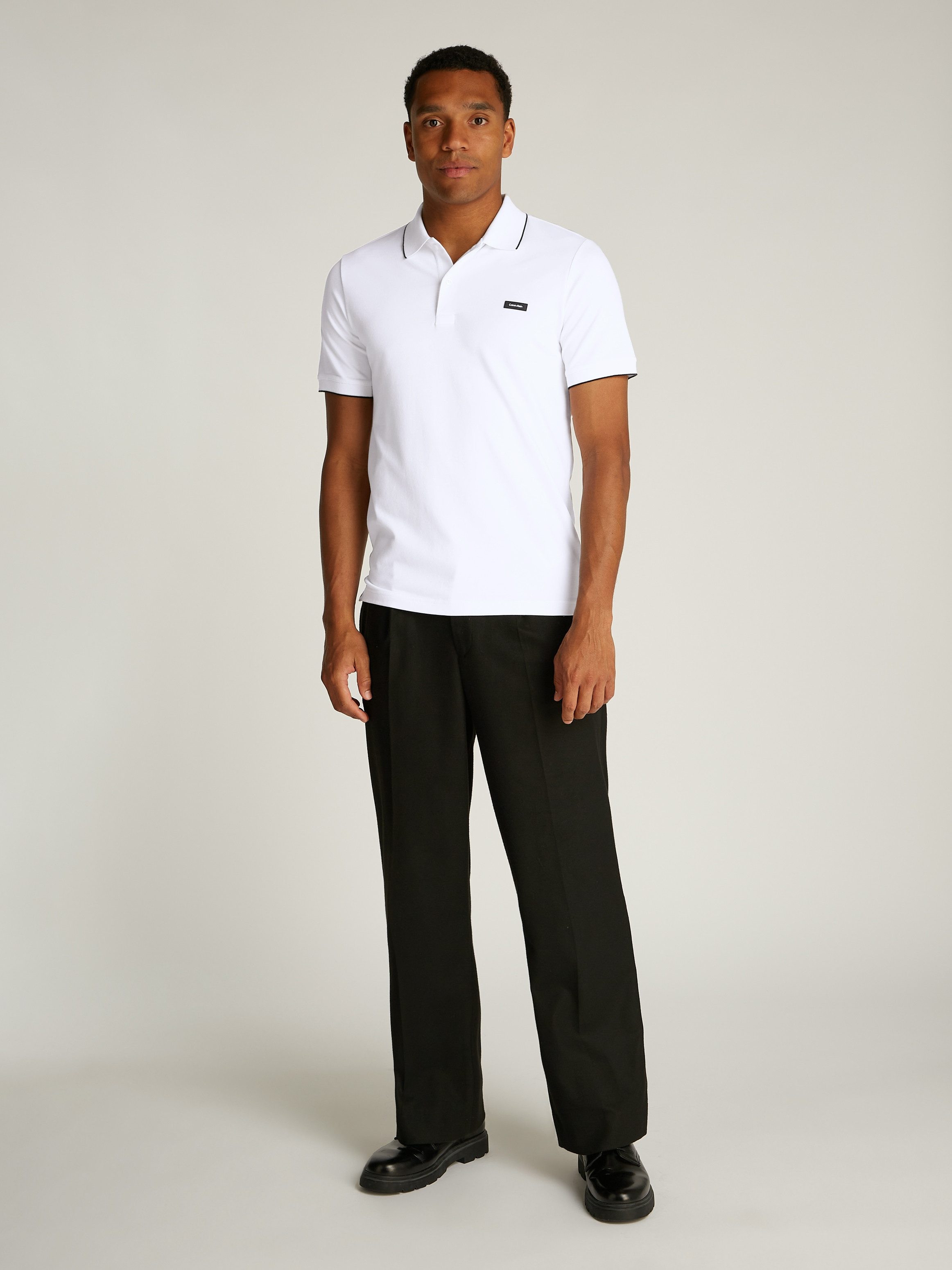 Calvin Klein Poloshirt STRETCH PIQUE TIPPING POLO