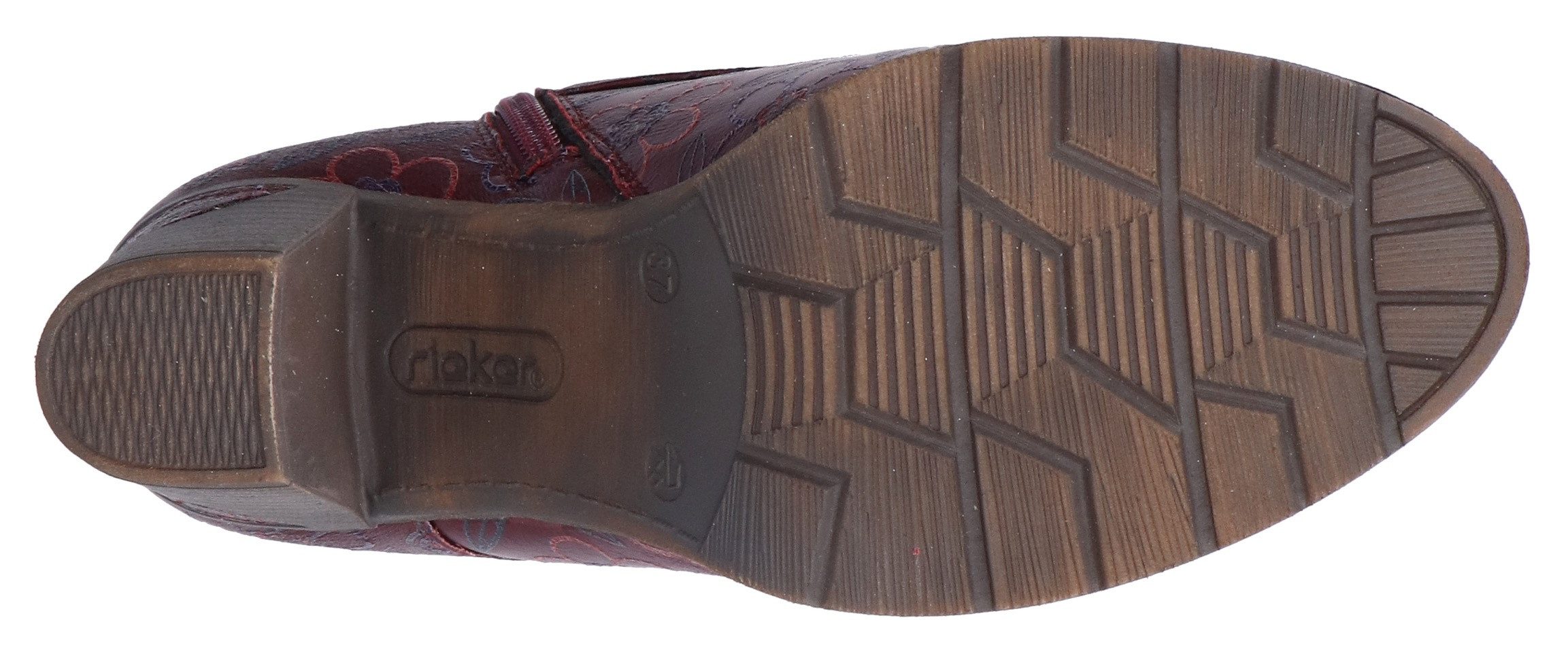 Rieker Winterlaarsjes veterschoenen, ritssluiting laarzen, hakken, bloemenprint
