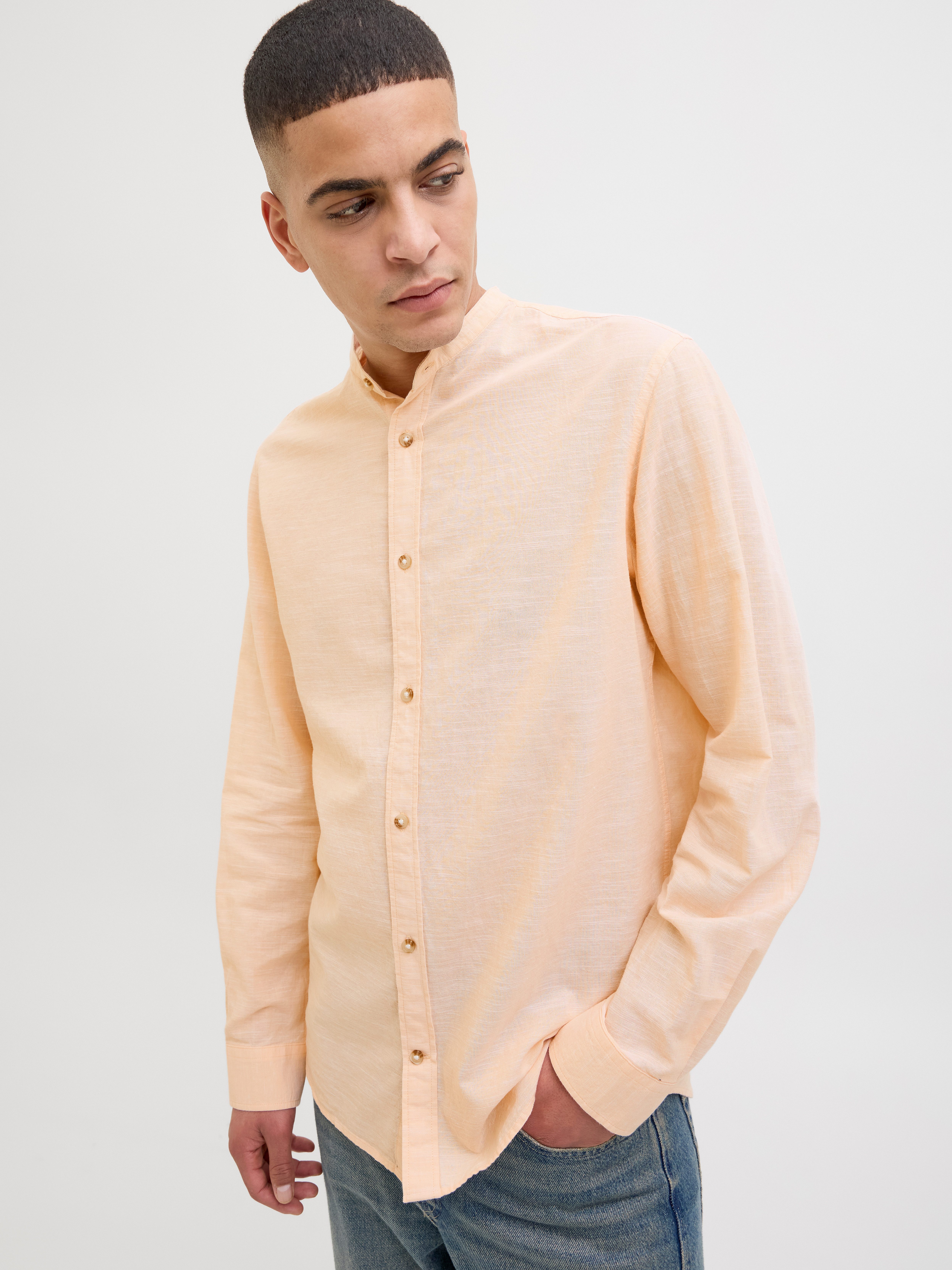 Jack & Jones Overhemd met lange mouwen JJESUMMER BAND SHIRT LS SN