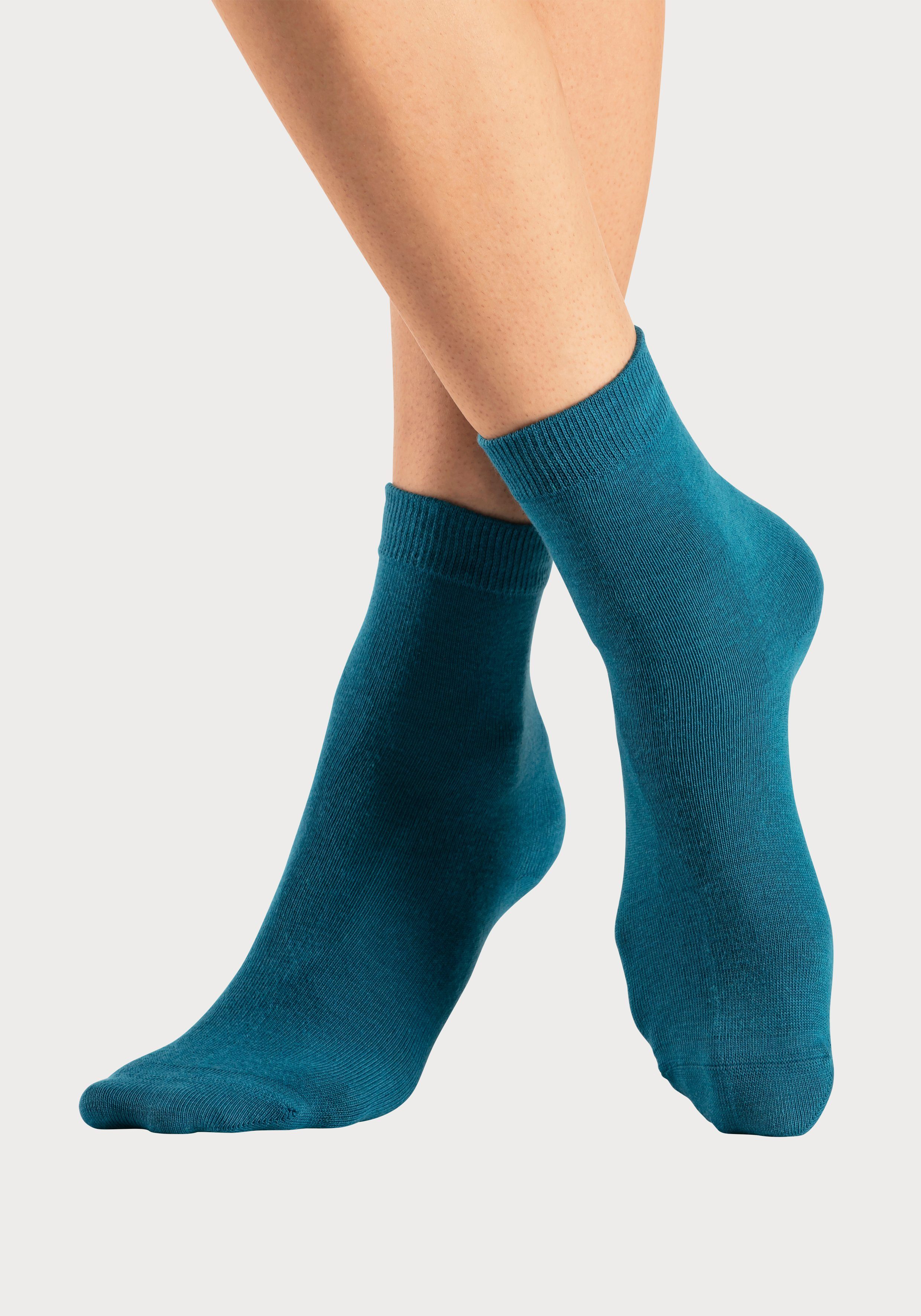Lascana Basic sokken in kleurrijke mêleekleuren (set, 7 paar)