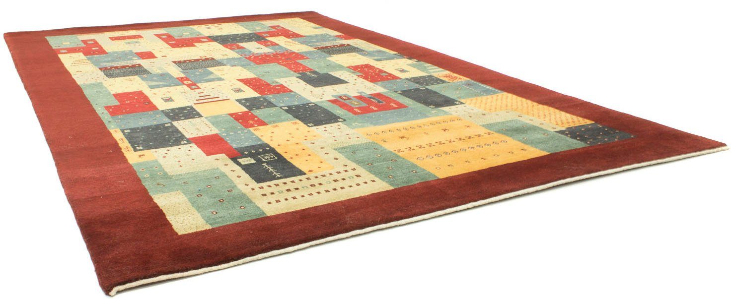 morgenland Wollen kleed LORIBAFT AWARO zuivere wol, luxe, fijn met de hand geknoopt, woonkamer wollen vloerkleden maat 150x200 cm rood