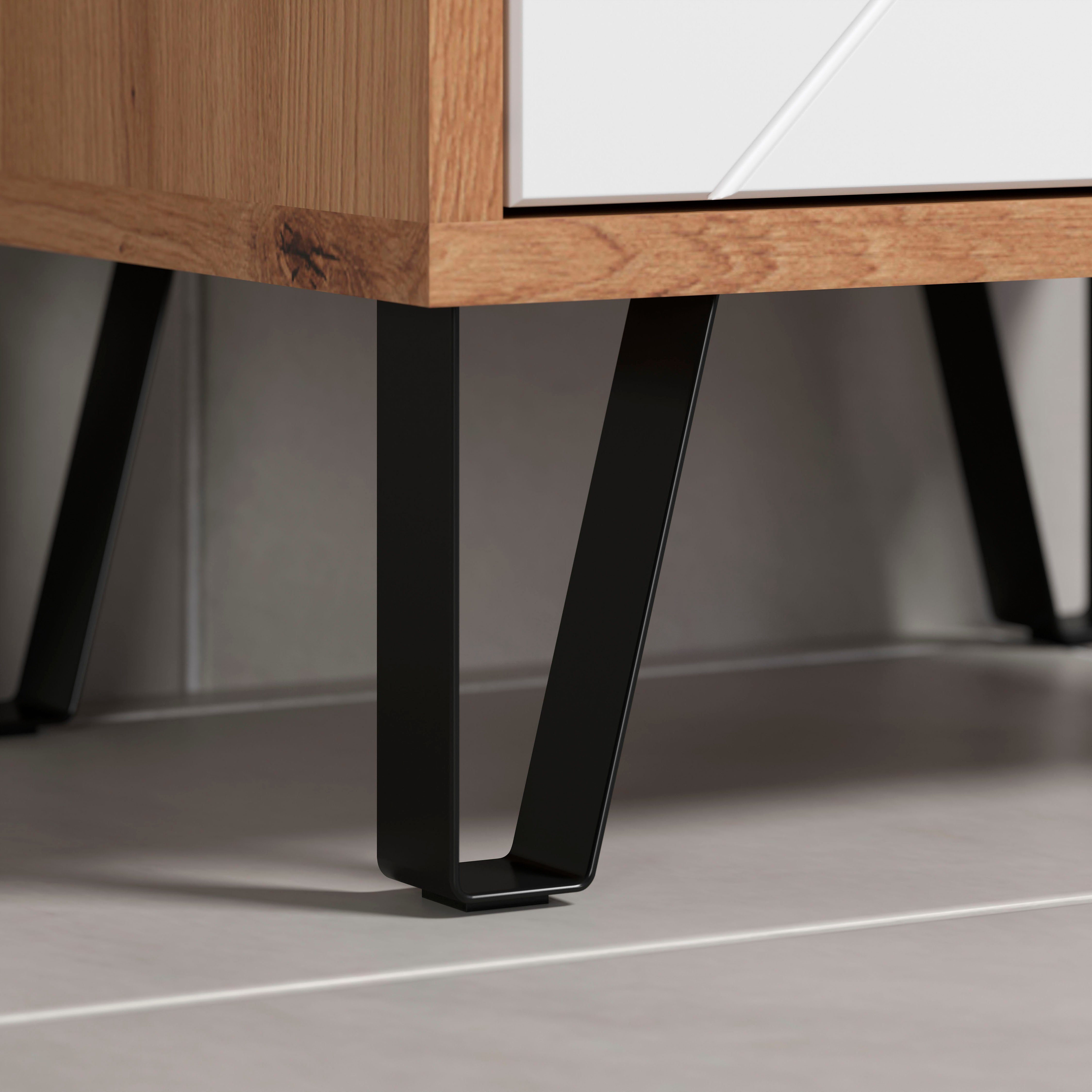 Places of Style Wastafelonderkast Tarragona Wastafel met frezingen in ruitlook - sifonuitsparing 7,5/24 cm (1 stuk)