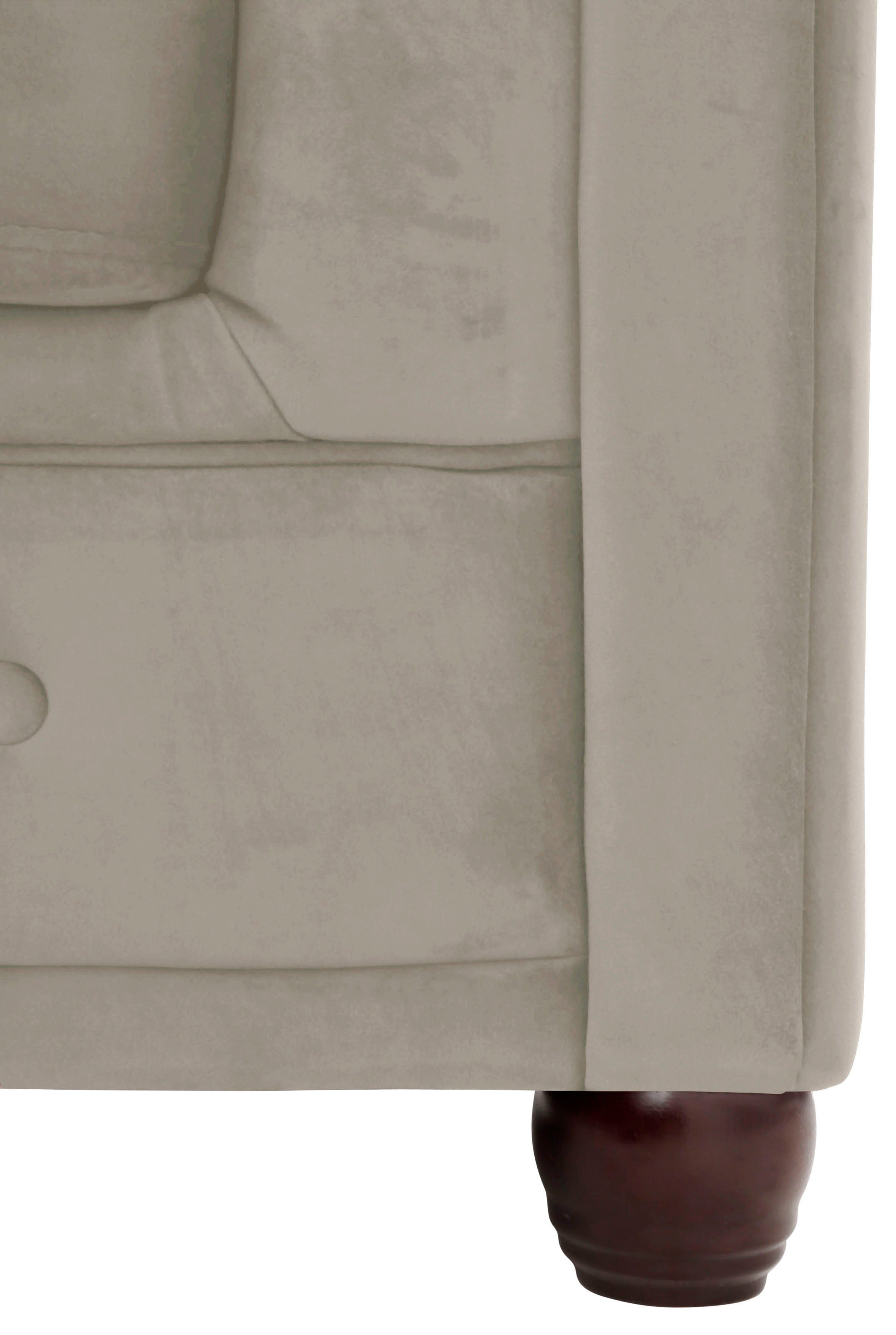 Home affaire Chesterfield-bank New Castle L-vorm hoogwaardige capitonnage in chesterfield-design, bxdxh: 255(171x72)