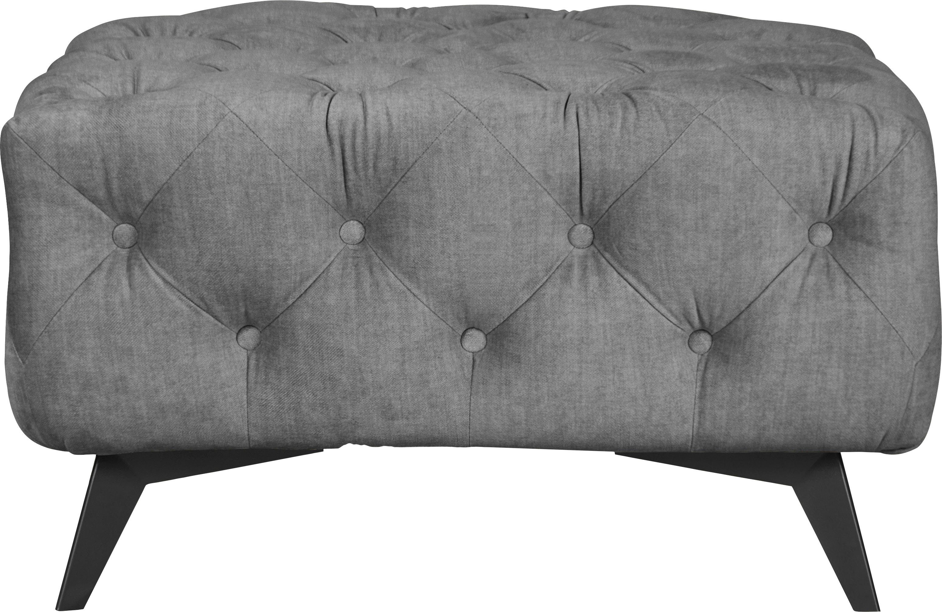 Leonique Hocker Glynis luxueuze capitonnage, moderne chesterfield look, kleur van de poten ter keuze