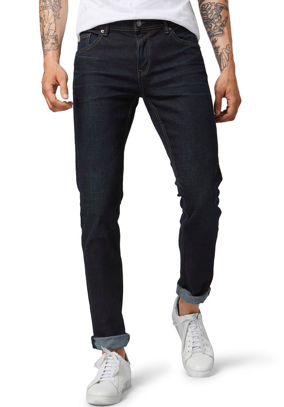 Tom Tailor Denim Straight jeans AEDAN heren straight jeans maat 36 blauw