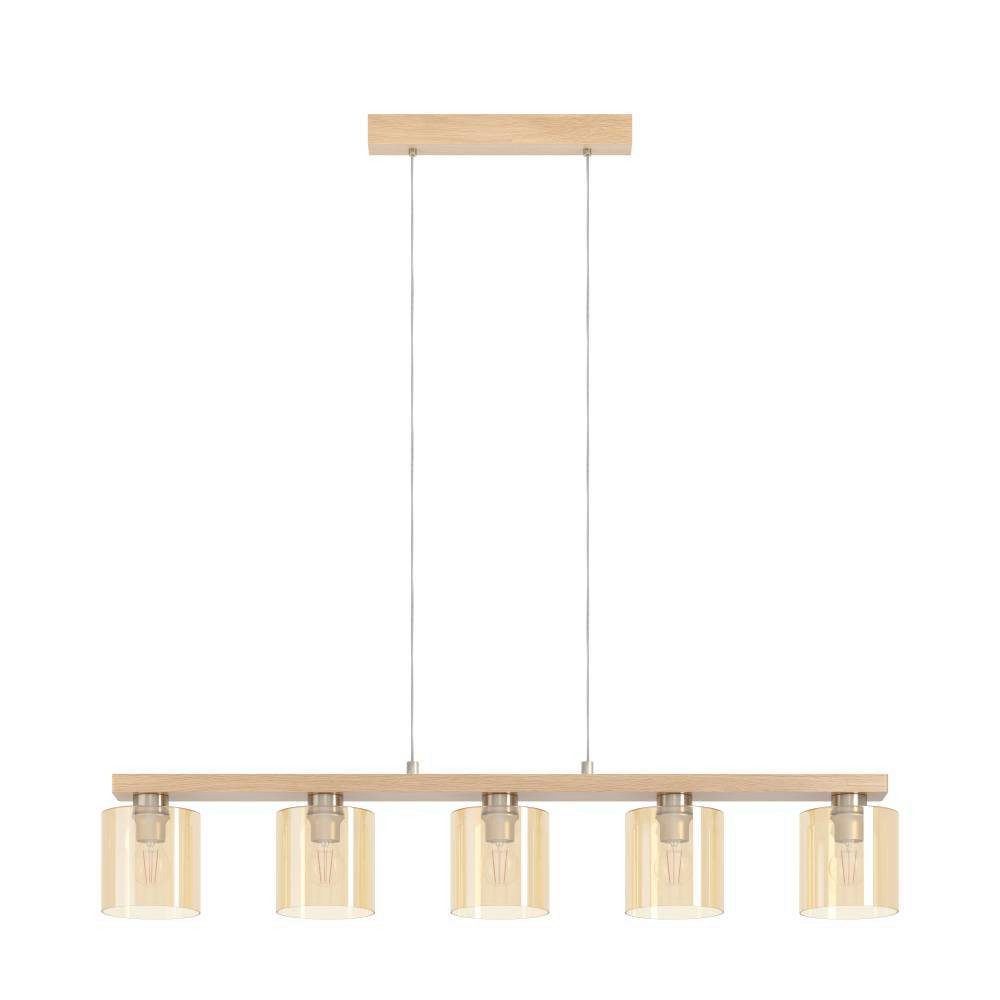 EGLO Hanglamp CASTRALVO Hanglamp, eetkamerlamp, E27 fitting, 121 cm, FSC gecertificeerd (1 stuk)