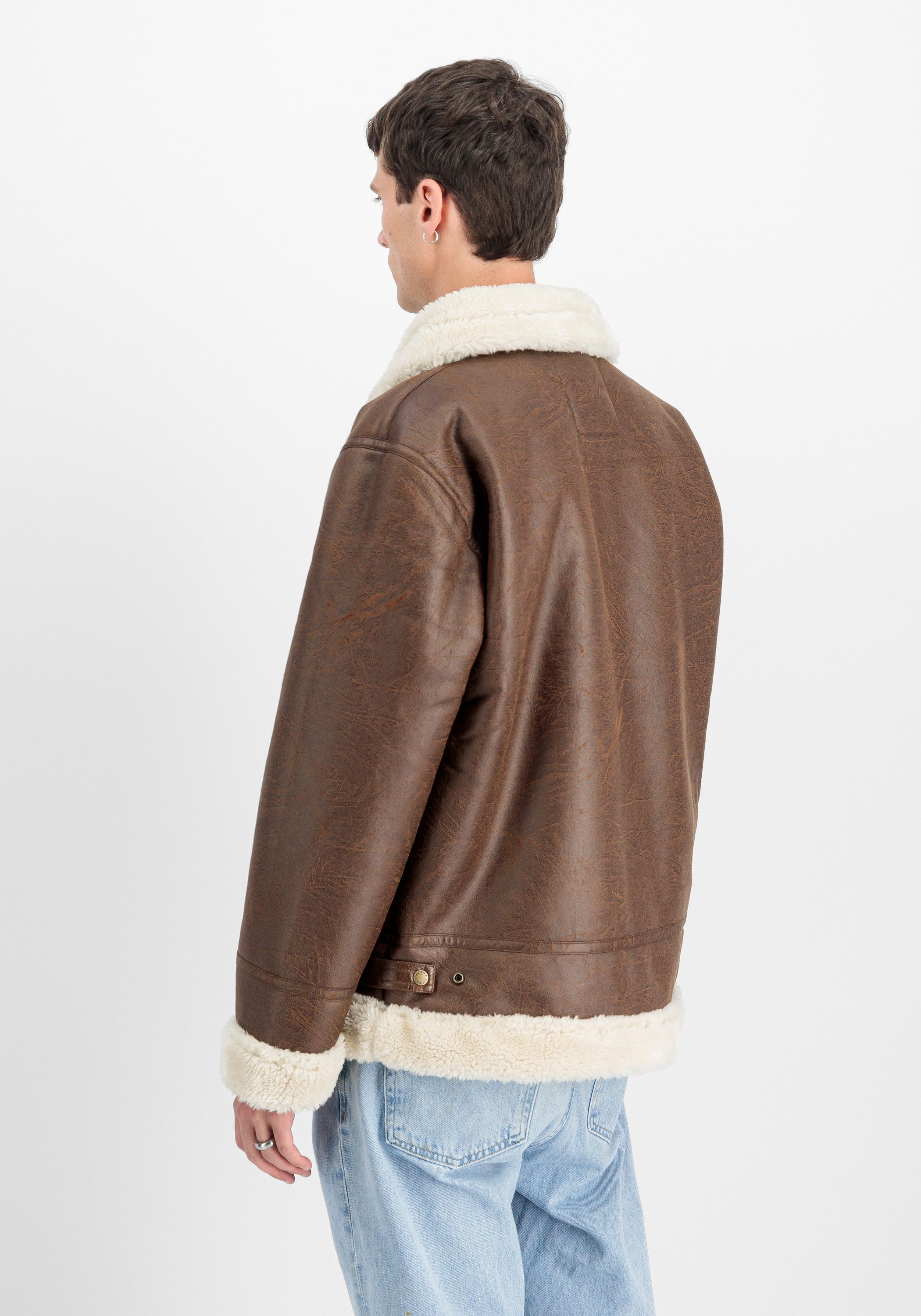 Alpha Industries Leren jack Alpha Industries Men - Bomber Jackets B-3 Faux Leather