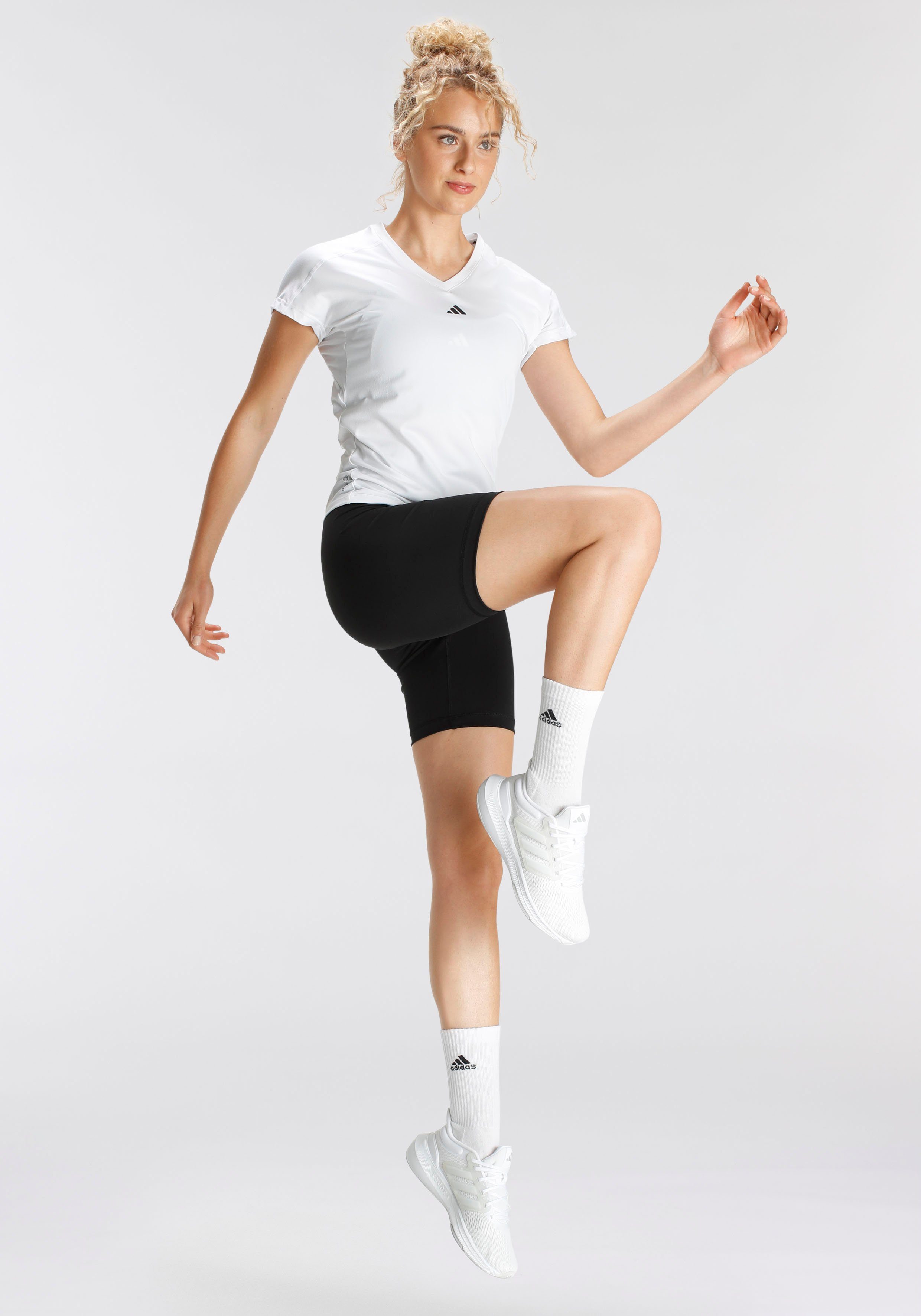adidas Performance T-shirt TR-ES MIN T Trainingsshirt, vochtabsorberend met V-hals