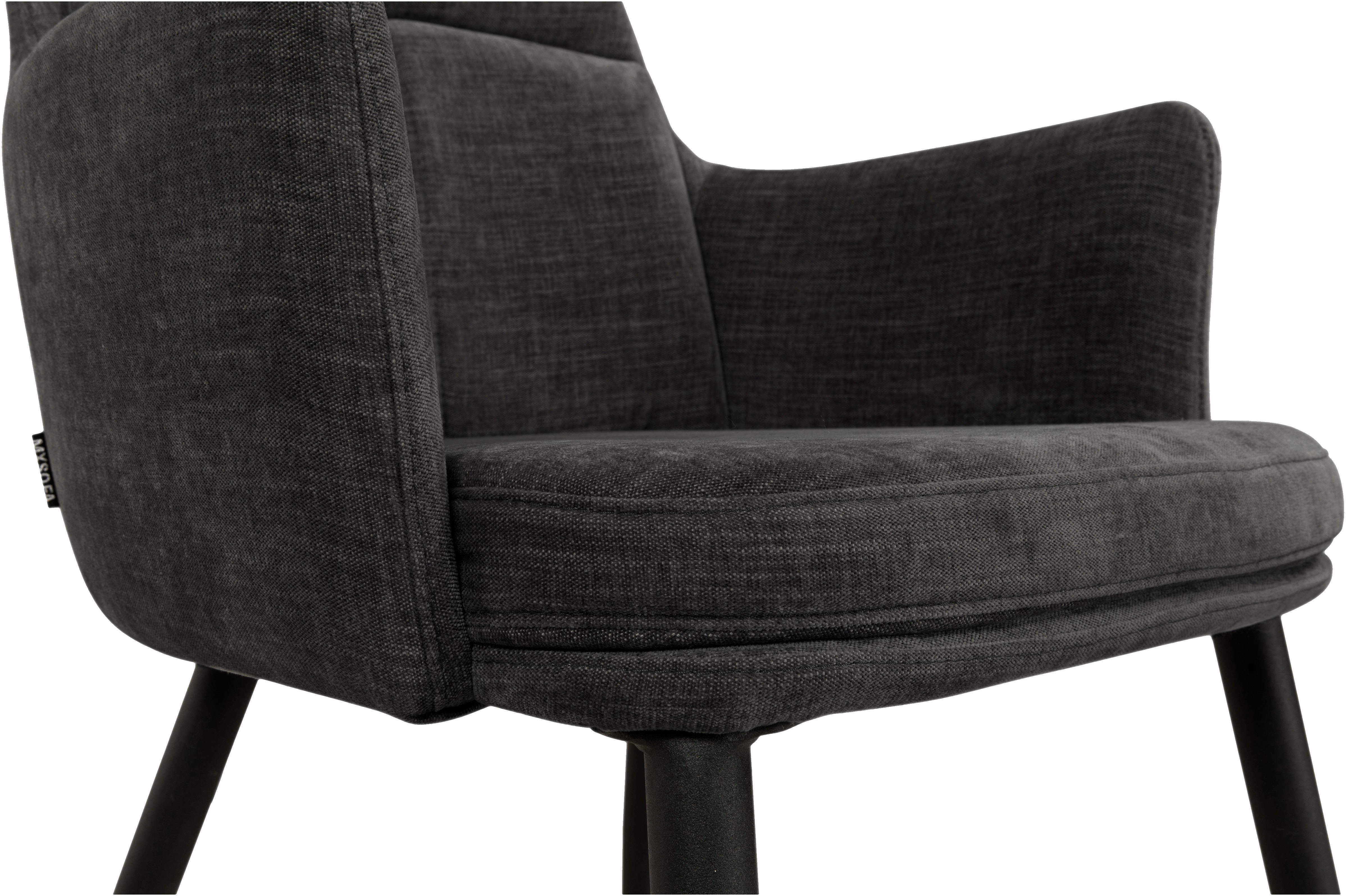 OMG Design Stoel met armleuningen DONNA Zitkuip, comfortabel gepolsterd, eetkamerstoel (set)