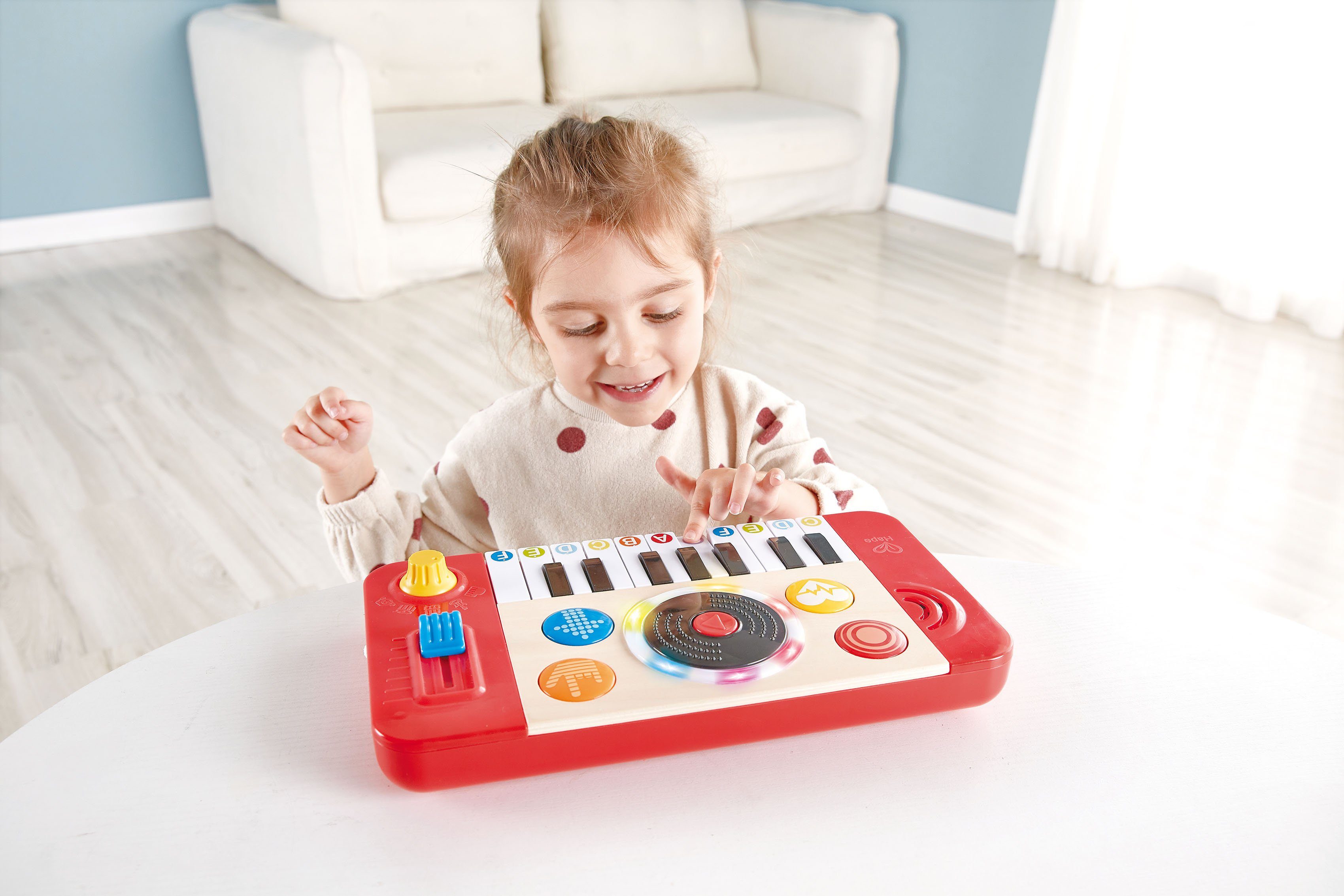 Hape Speelgoed-muziekinstrument Dj-mengtafel met licht en geluid