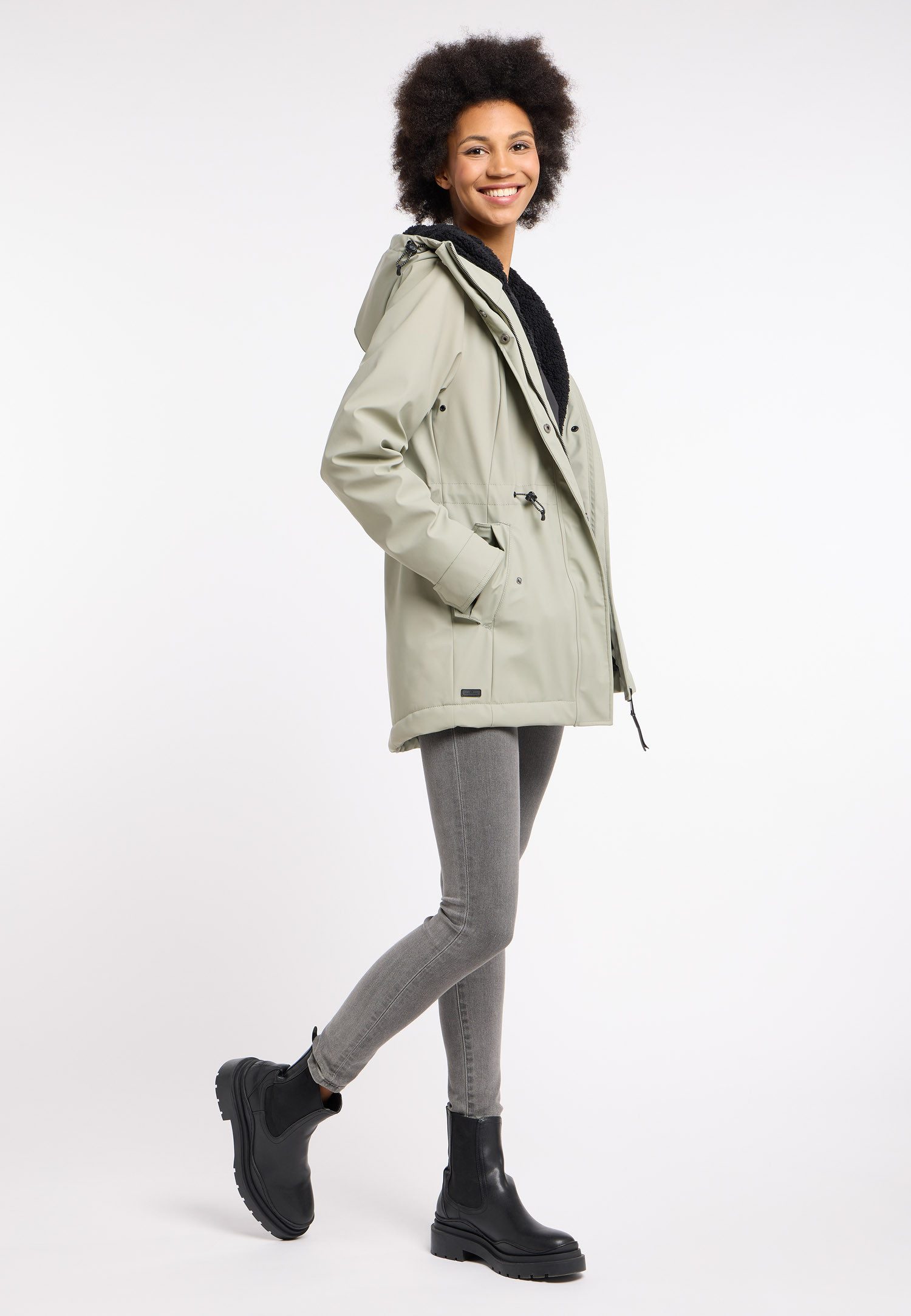 Ragwear Outdoorjack MONADIS RAINY WARM waterafstotende parka, gevoerd met verwarmende teddypluche
