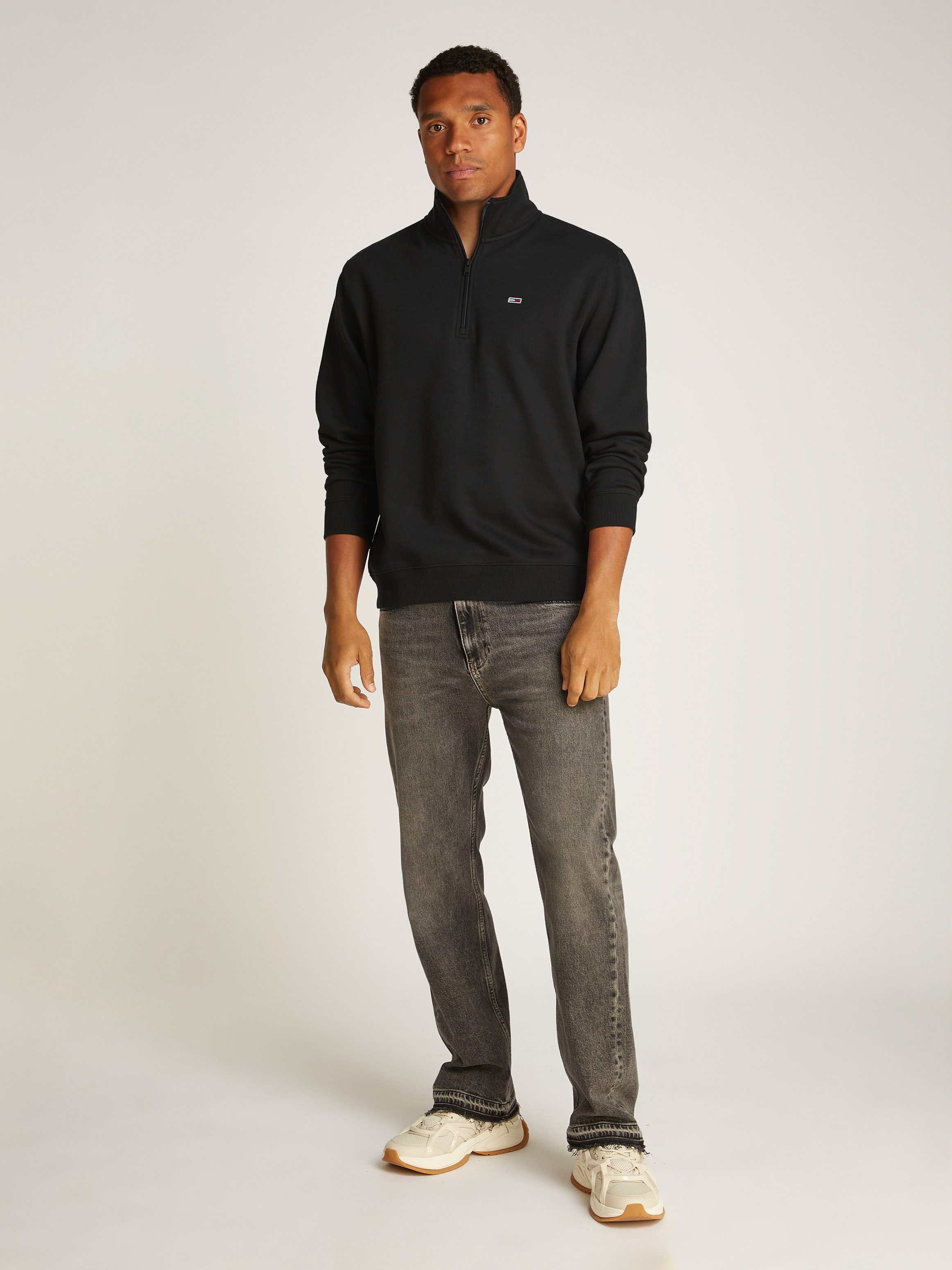 TOMMY JEANS Sweatshirt TJM REG FLEECE 1 4ZIP MOCK NECK