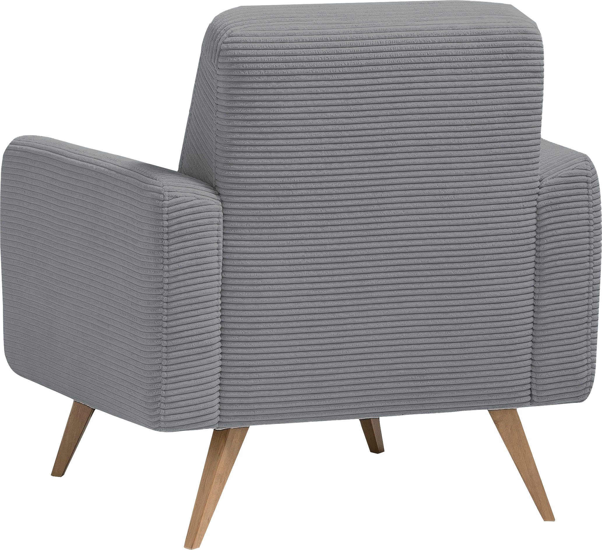 exxpo - sofa fashion Fauteuil Samso, loungestoel elegant en comfortabel, actuele cord bekleding