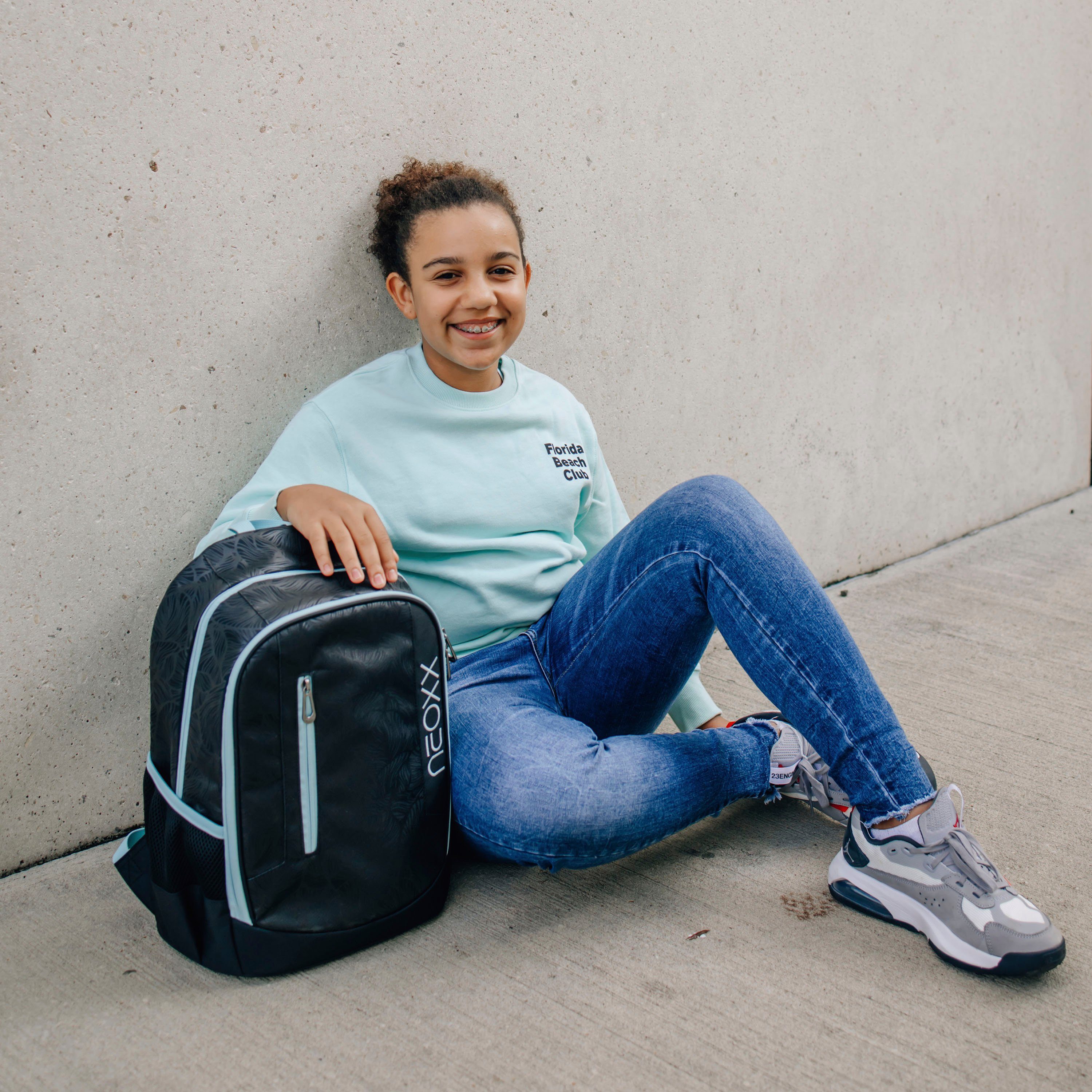 neoxx Schoolrugzak Flow, Queen of Nite gedeeltelijk van gerecycled materiaal