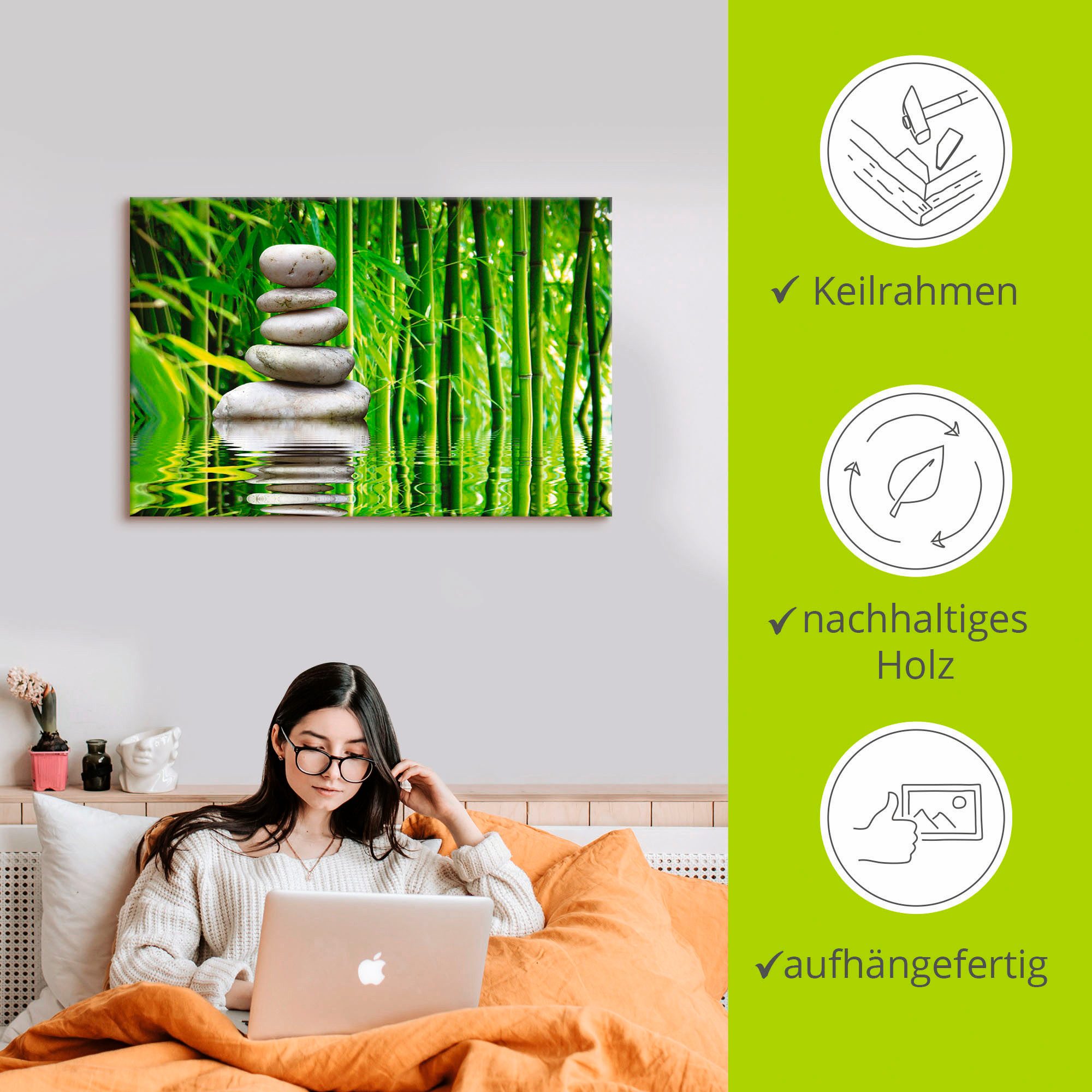 Artland Artprint op linnen Balance gespannen op een spieraam