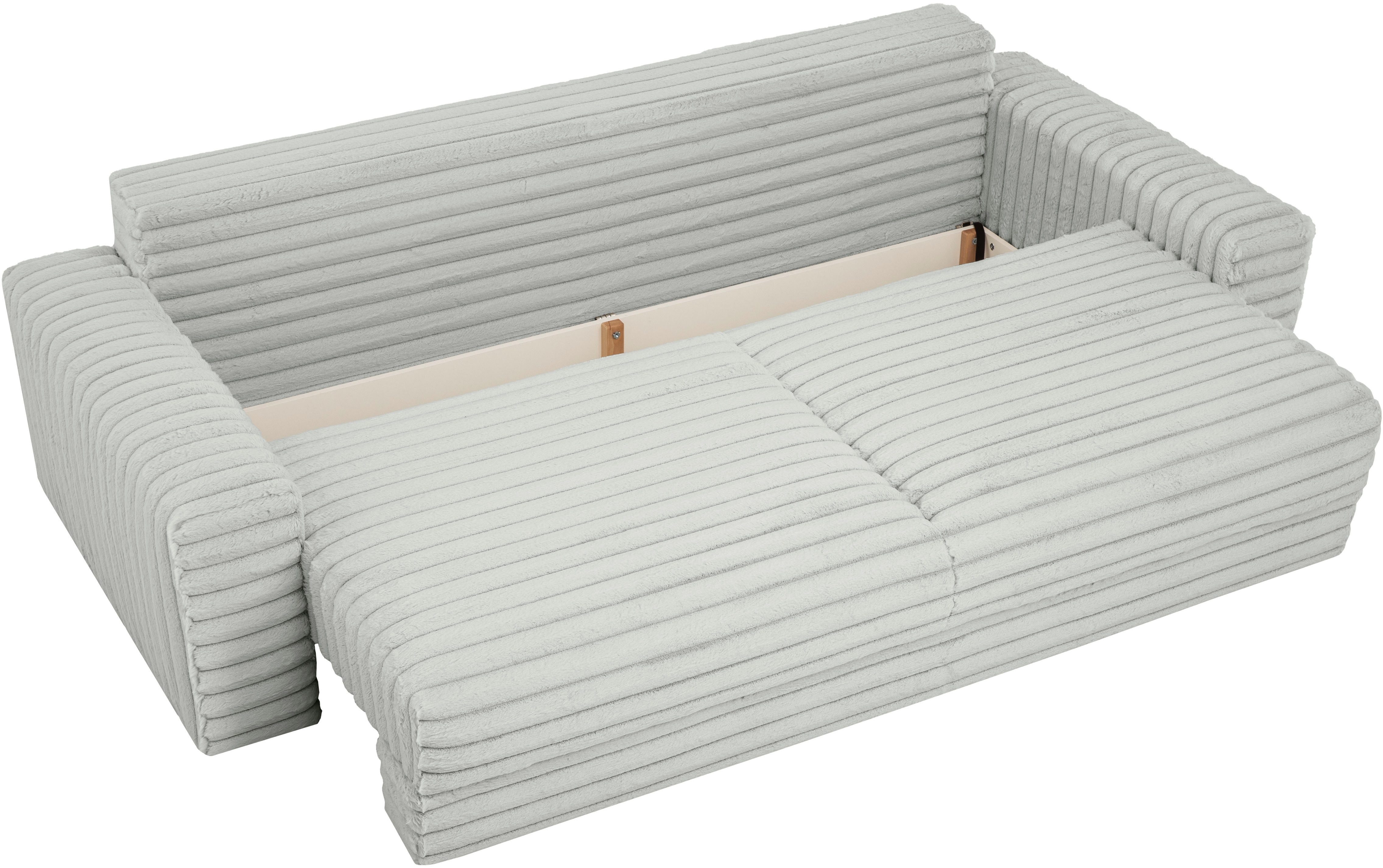 LeGer Home by Lena Gercke Slaapbank Imoga, kussen met slaapfunctie, 3-zits bank, bank met bedlade in moderne kleuren en stoffen, bedfunctie, ligoppervlak: 200x150 cm