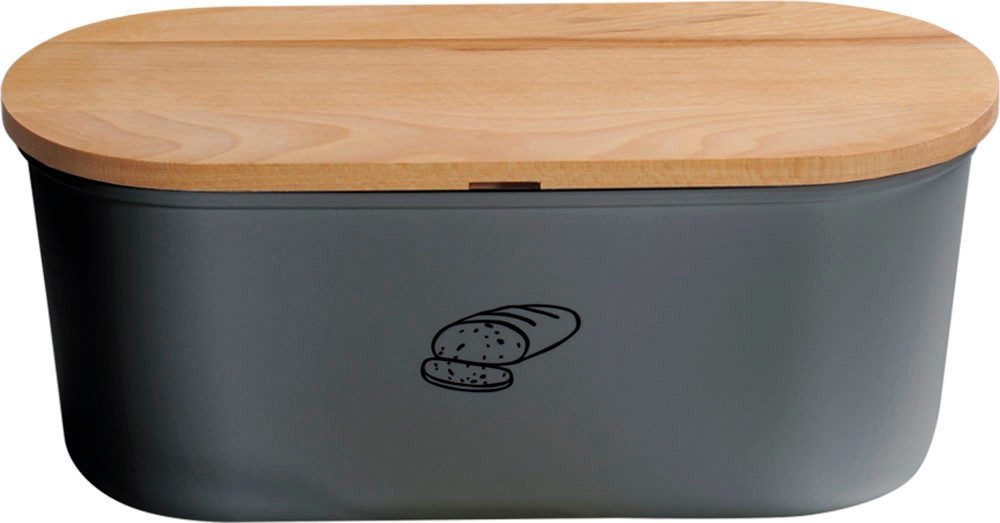 KESPER for kitchen & home Broodtrommel met deksel als snijplank (2-delig)