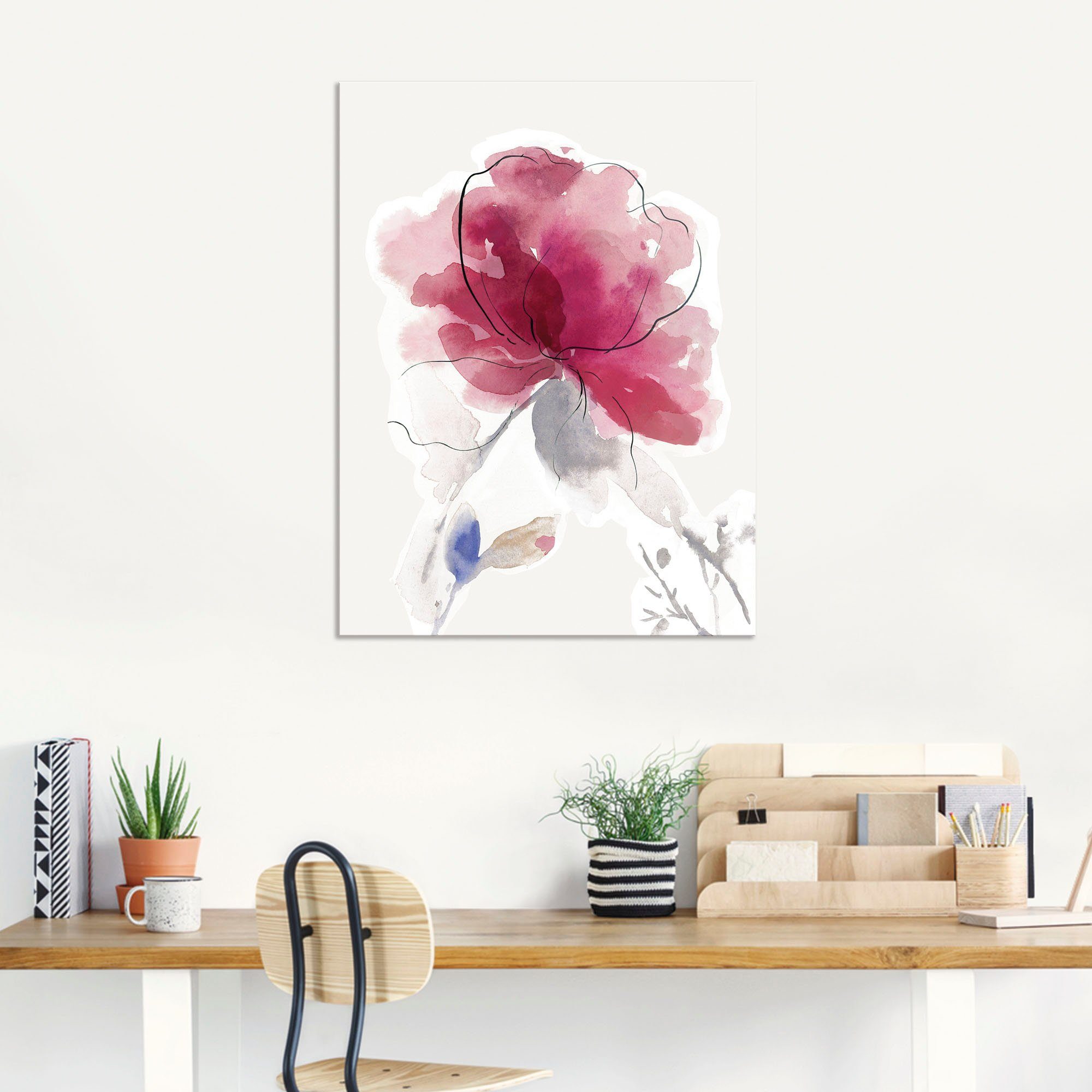 Artland Artprint Roze Bloesem II. als artprint van aluminium, artprint voor buiten, artprint op linnen, poster in verschillende maten. maten