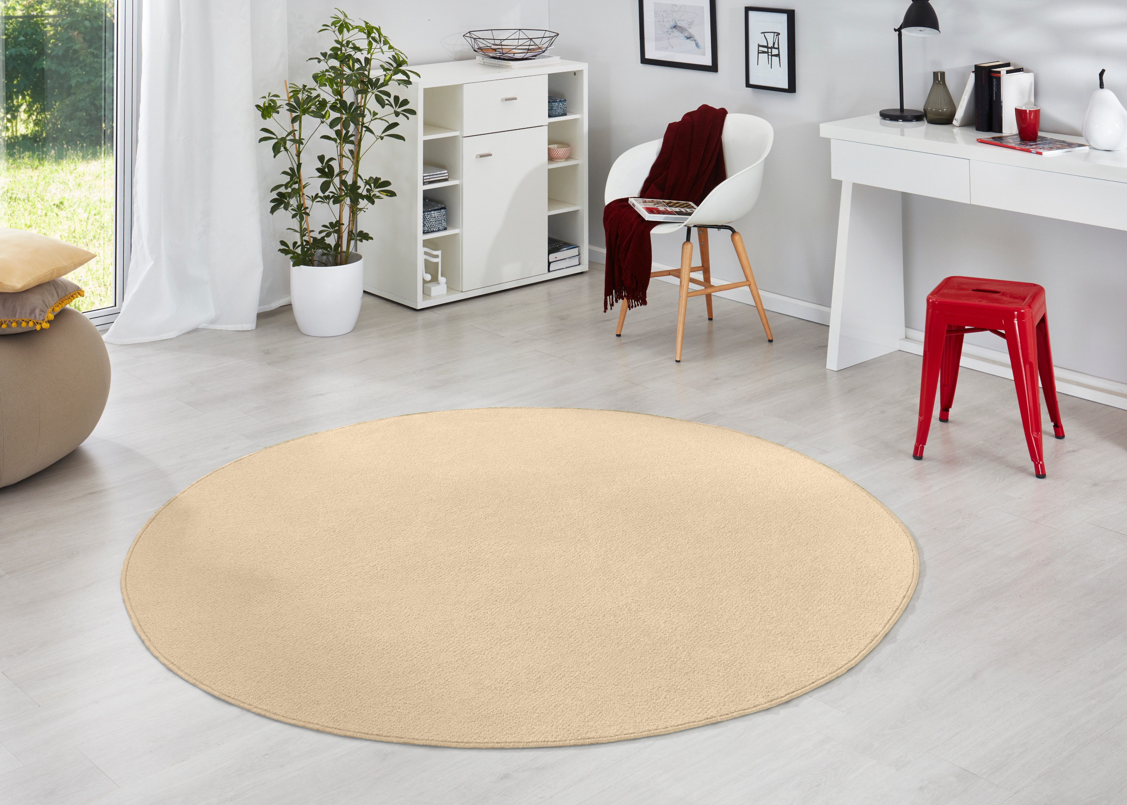 HANSE Home Vloerkleed Fancy Korte pool, zacht, uni, woonkamer, slaapkamer, eetkamer