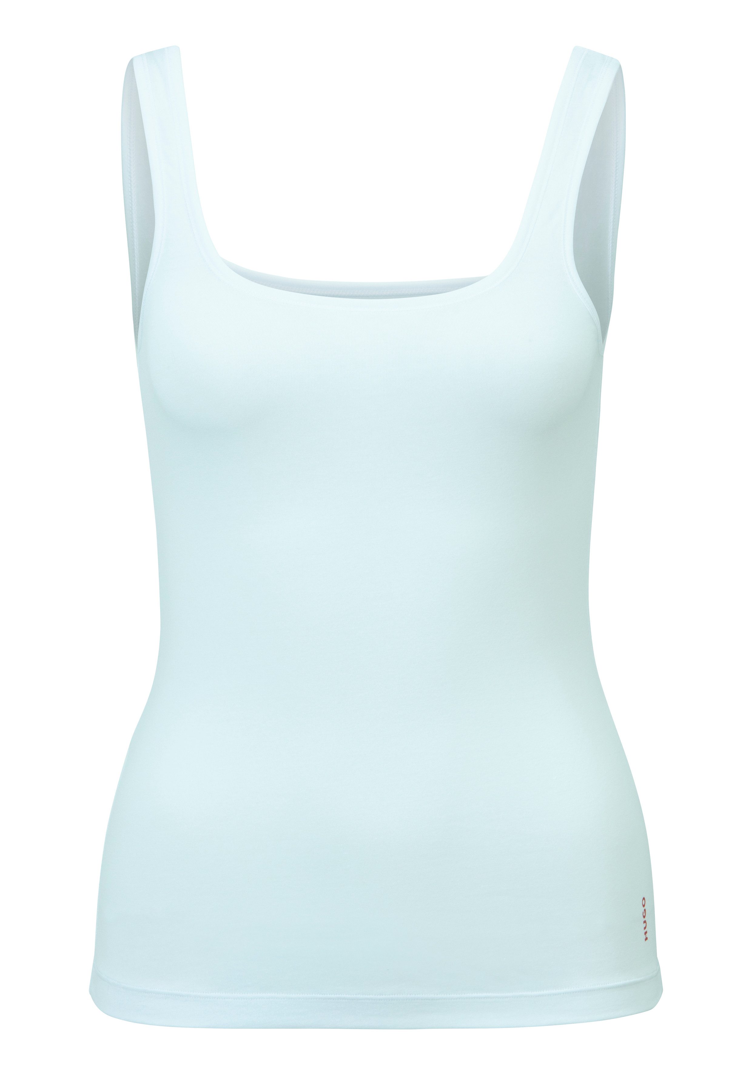 HUGO underwear Tanktop TWIN VEST met verticale logoprint (Set van 2)