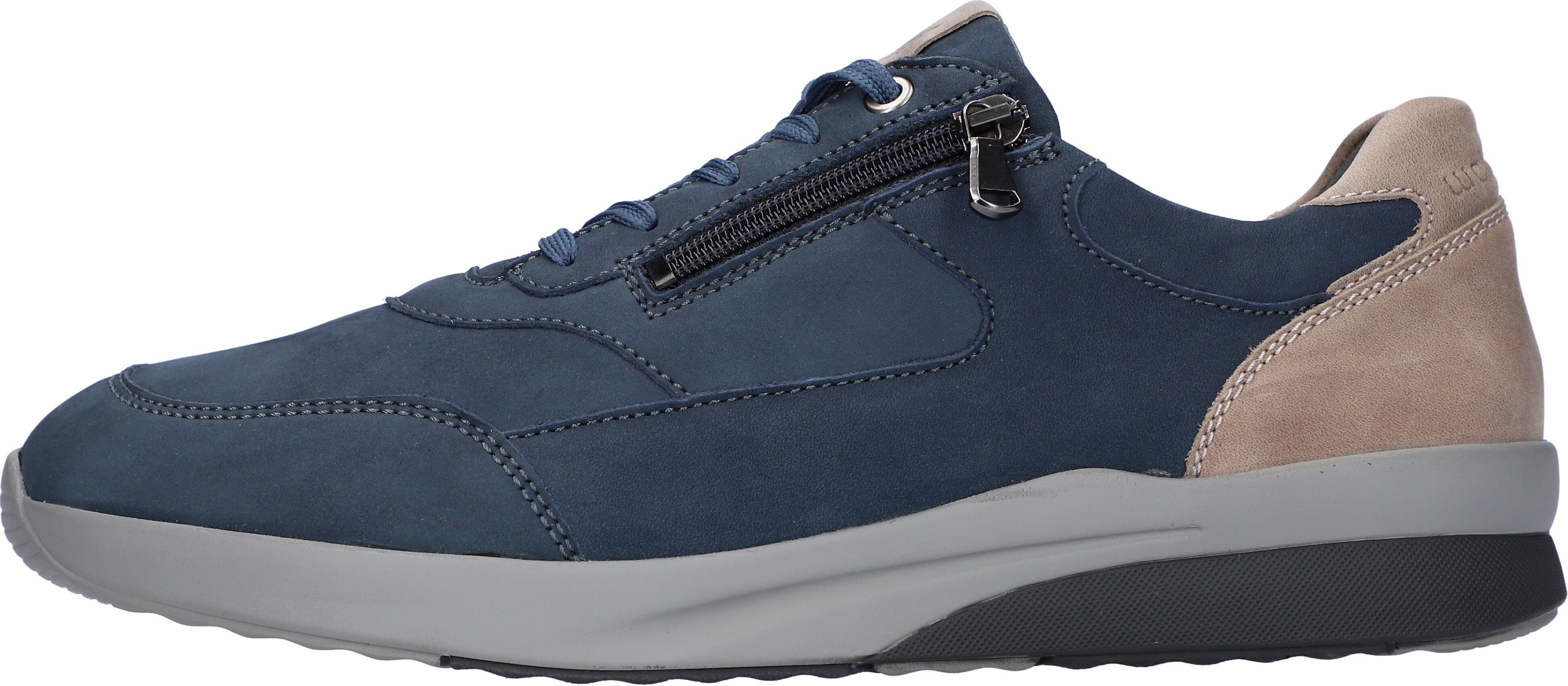 Waldläufer Sneakers K-Fabian met rits, h-breedte, vrijetijdsschoen, lage schoen, veterschoen