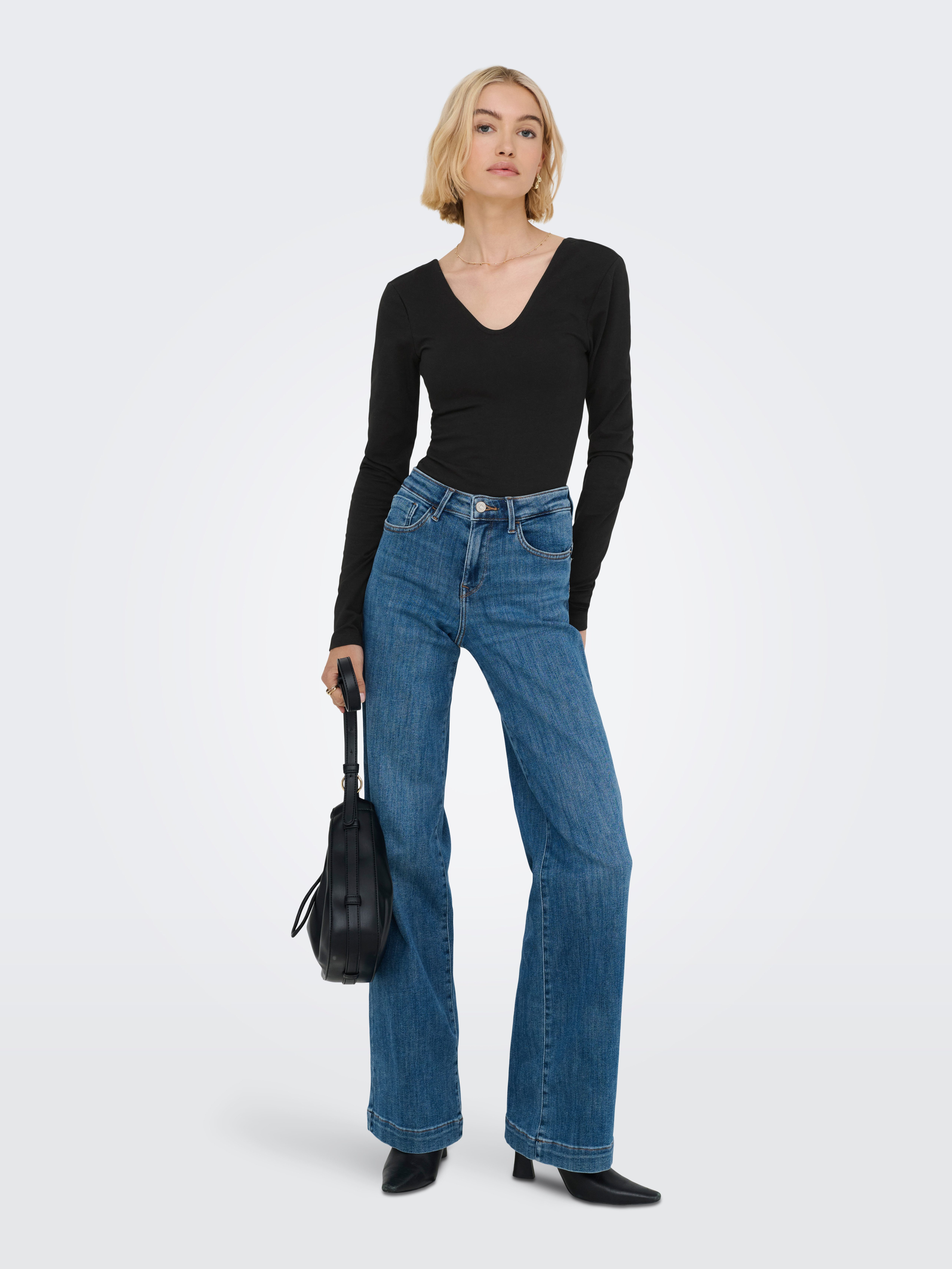 Only Body ONLLIVE LOVE V NECK L/S BODY CS JR