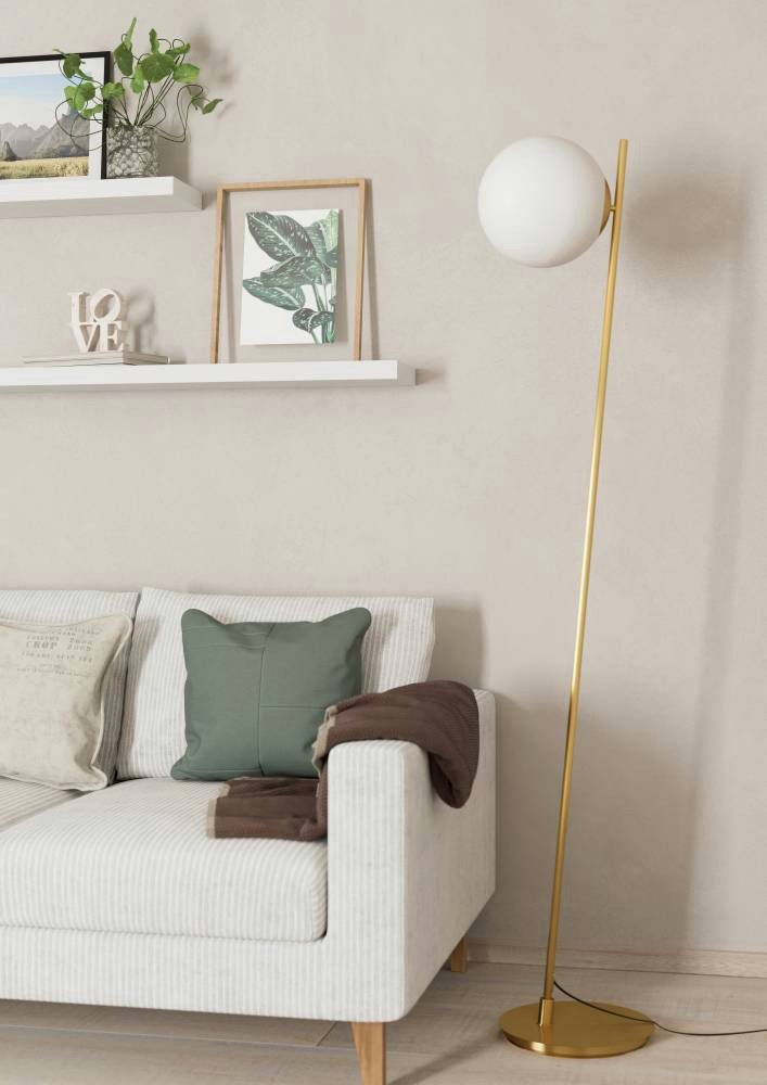 EGLO Staande lamp RONDO 4 Vloerlamp, vloerlamp van metaal en glas, E27 fitting, 174,5 cm (1 stuk)