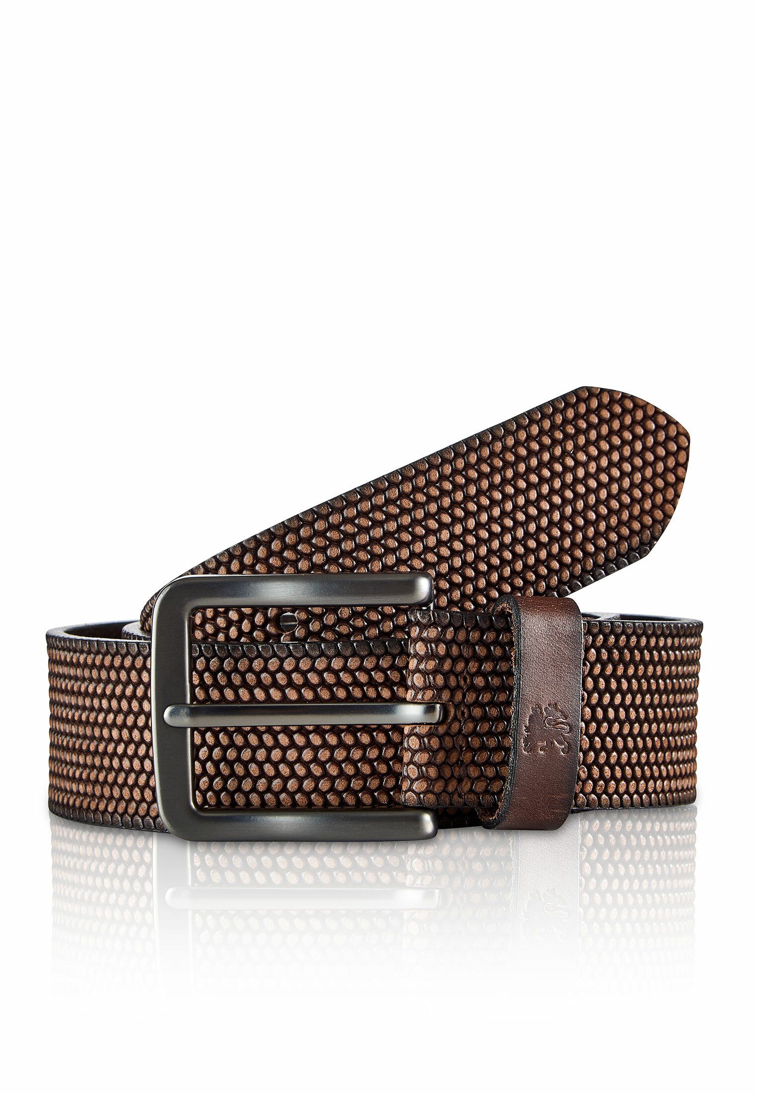 Lerros Leren riem LERROS riem *Lewis* van geperst buffelleer