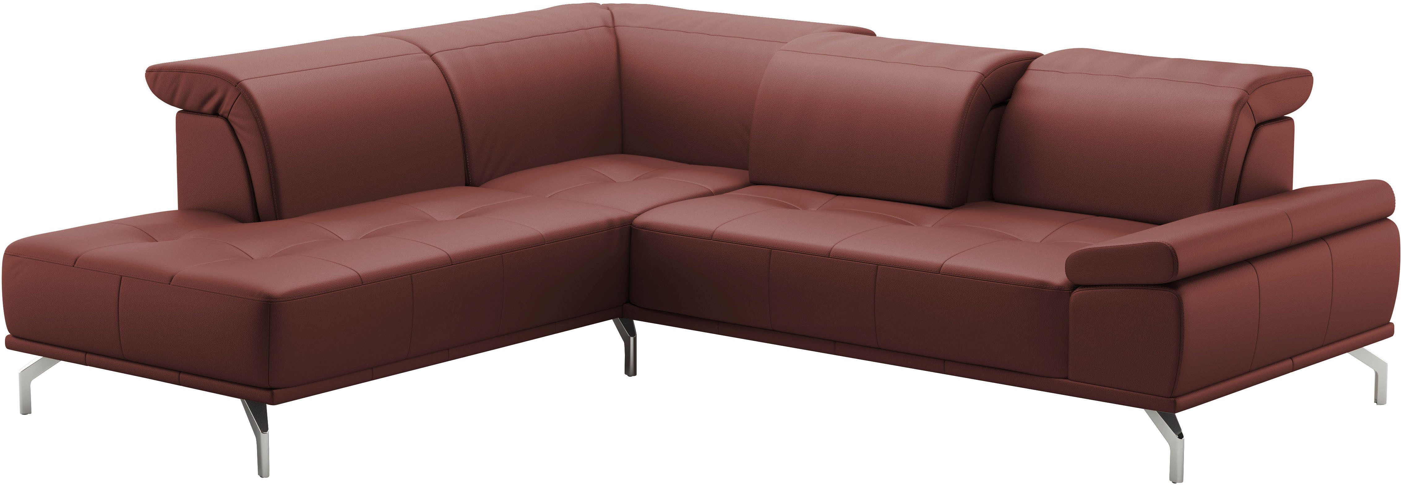 Places of Style Hoekbank Caluna Incl. zitdiepteverstelling, optioneel met hoofd- en armleuningverstelling