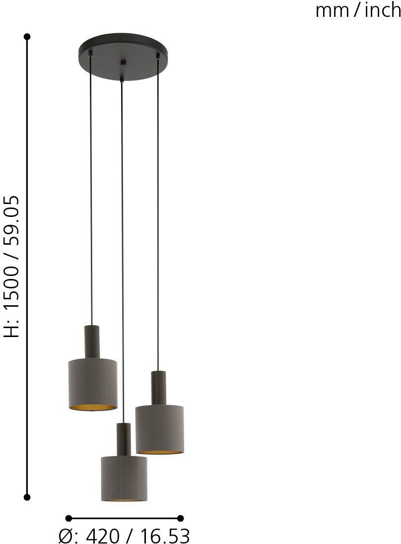 EGLO Hanglamp CONCESSA 1 Hanglamp, dimbaar (1 stuk)
