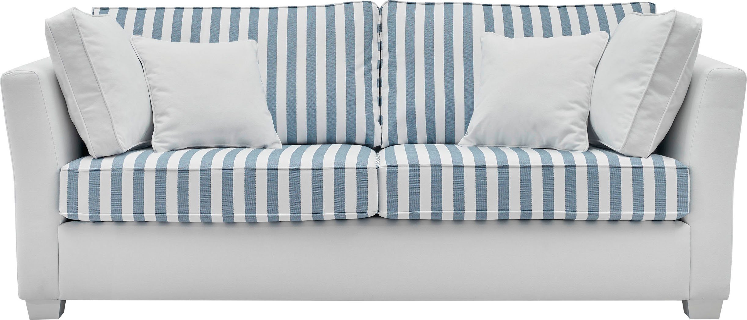 Home affaire 2,5-zitsbank California maritieme landelijke stijl, in 3 breedtes, met witgelakte houten poten