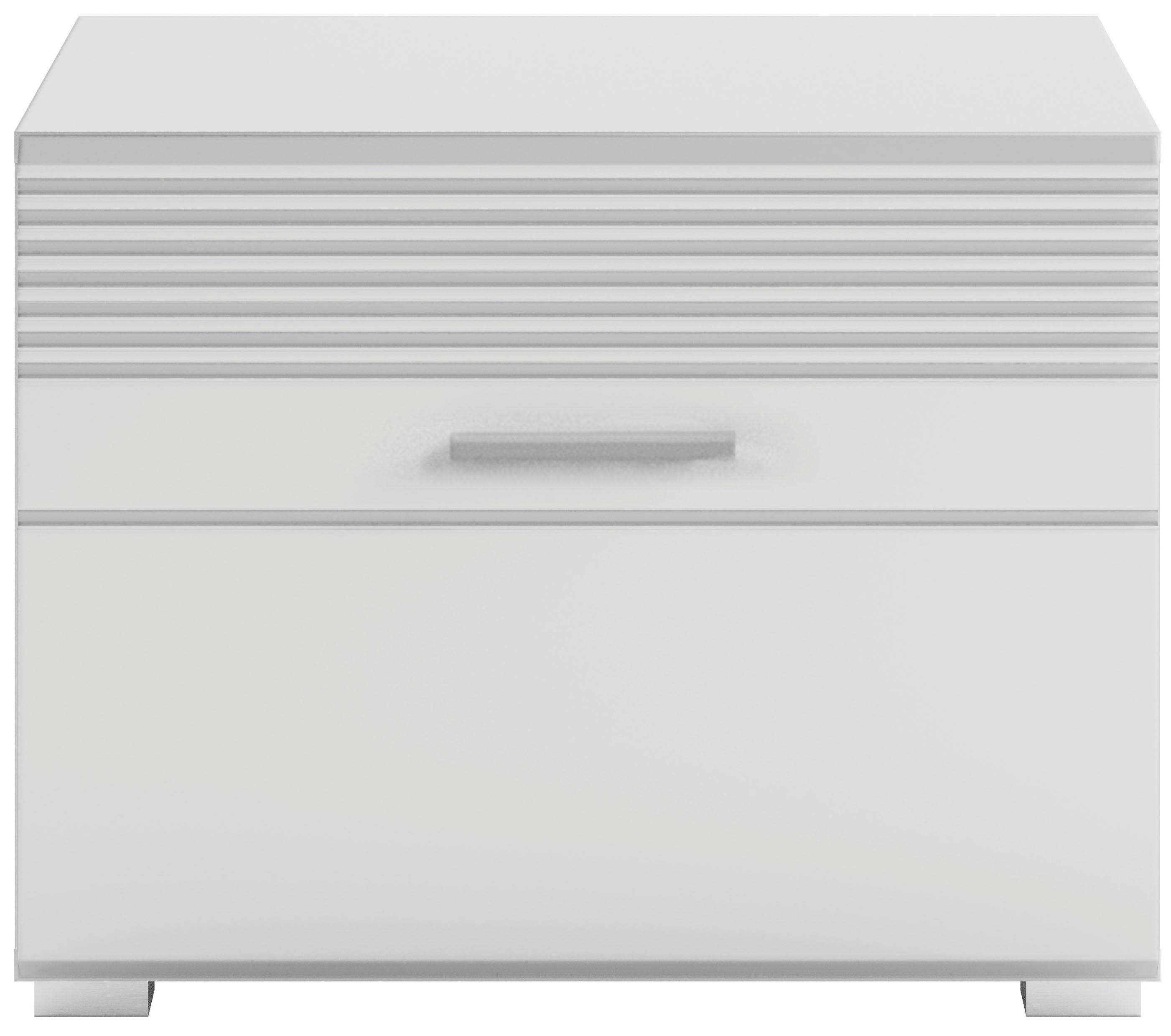 INOSIGN Zitbank Malmö, Breedte 60 cm, 1 Deur, 2 Vakken, hoogwaardige MDF Front halbankjes wit