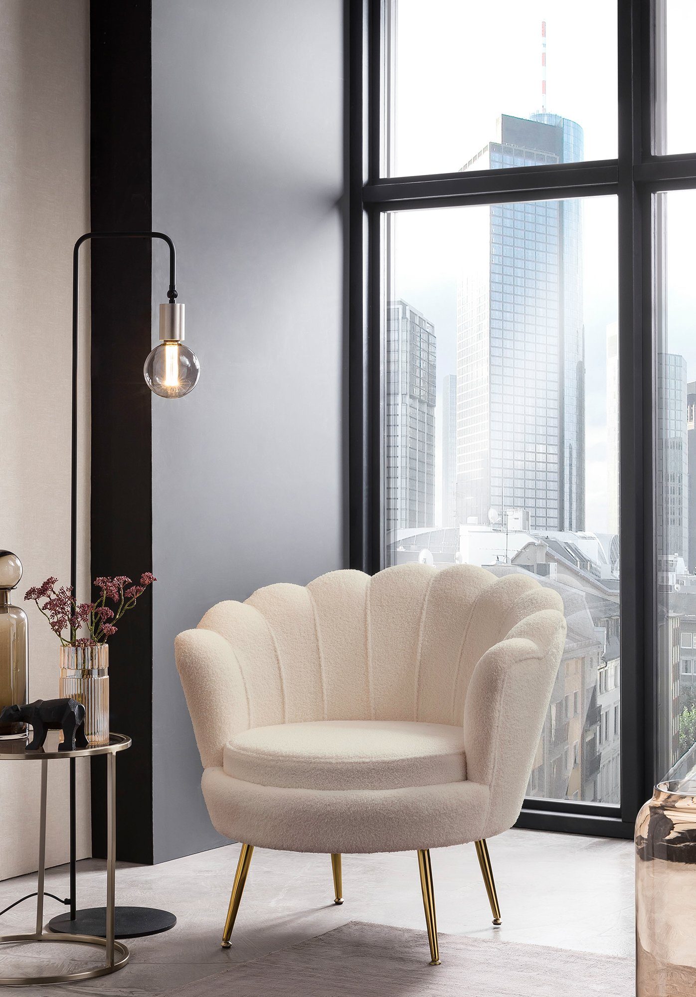 SalesFever Loungestoel opvallend schelpdesign