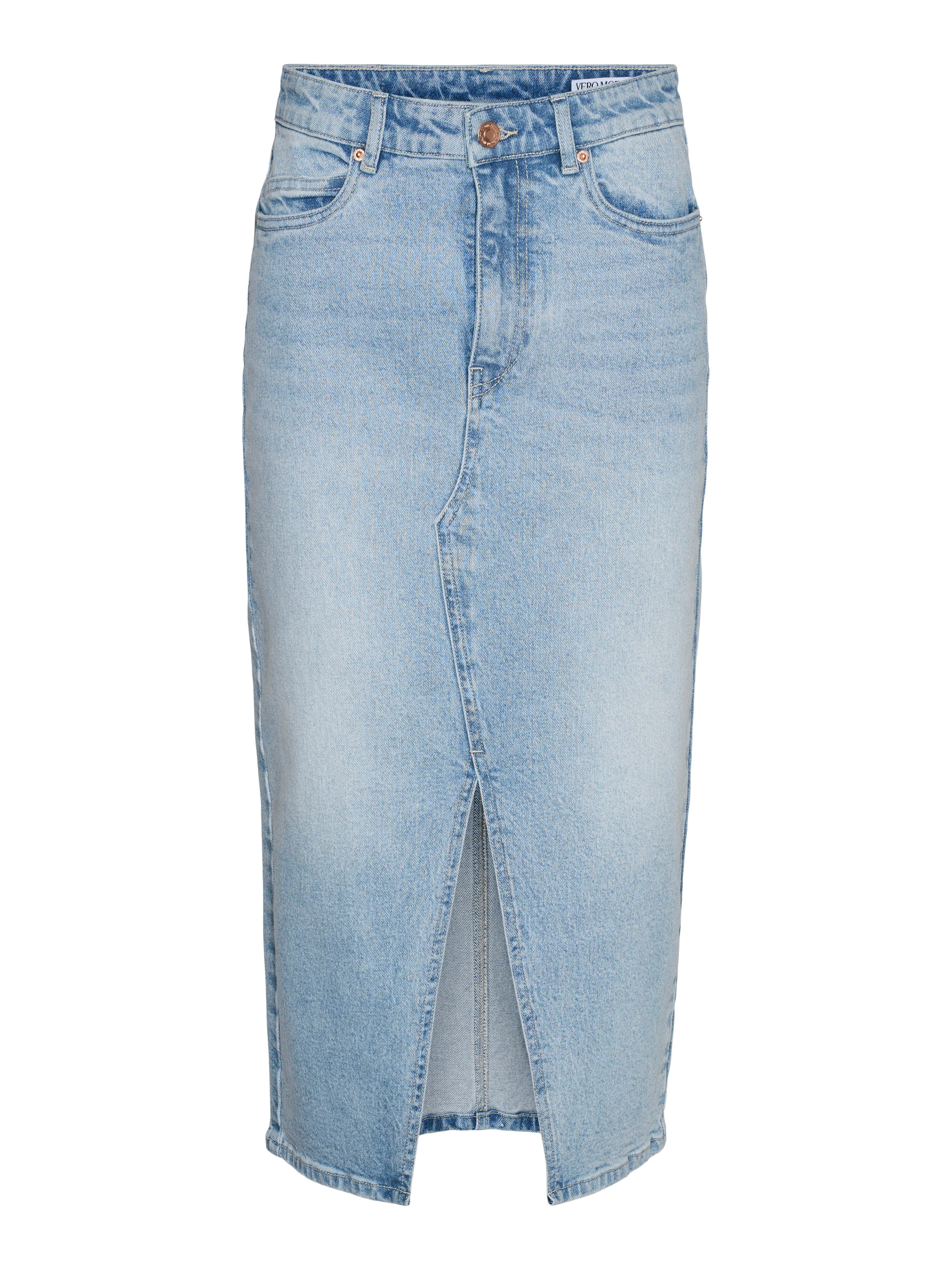 Vero Moda Maxirok VMVERI HR CALF DENIM SKIRT GA NOOS