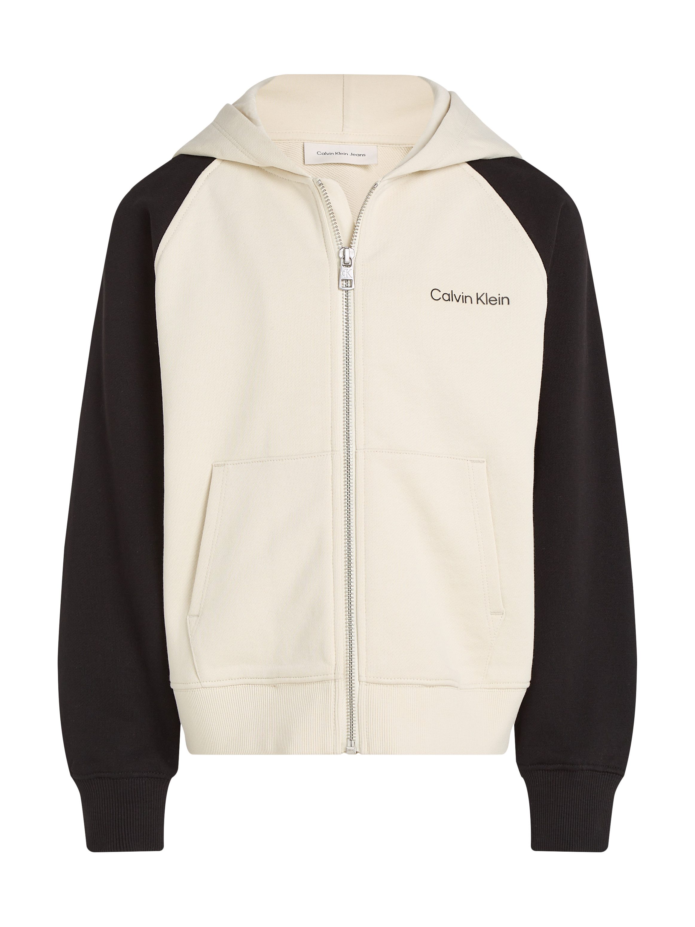 Calvin Klein Sweatvest COLOR BLOCK ZIP-THROUGH voor kinderen tot 16 jaar met logo-opdruk