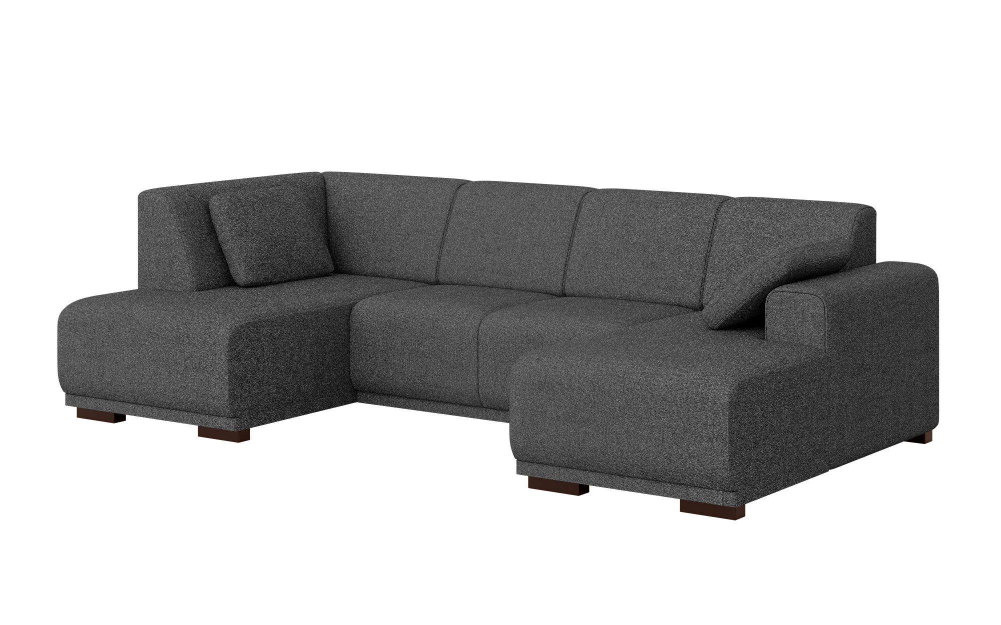 Home affaire Zithoek BORNHOLM U-vorm met chaise longue rechts/links, B/D/H: 300/162/85 cm U-vorm met golvende ondervering, chaise longue rechts of links bestelbaar