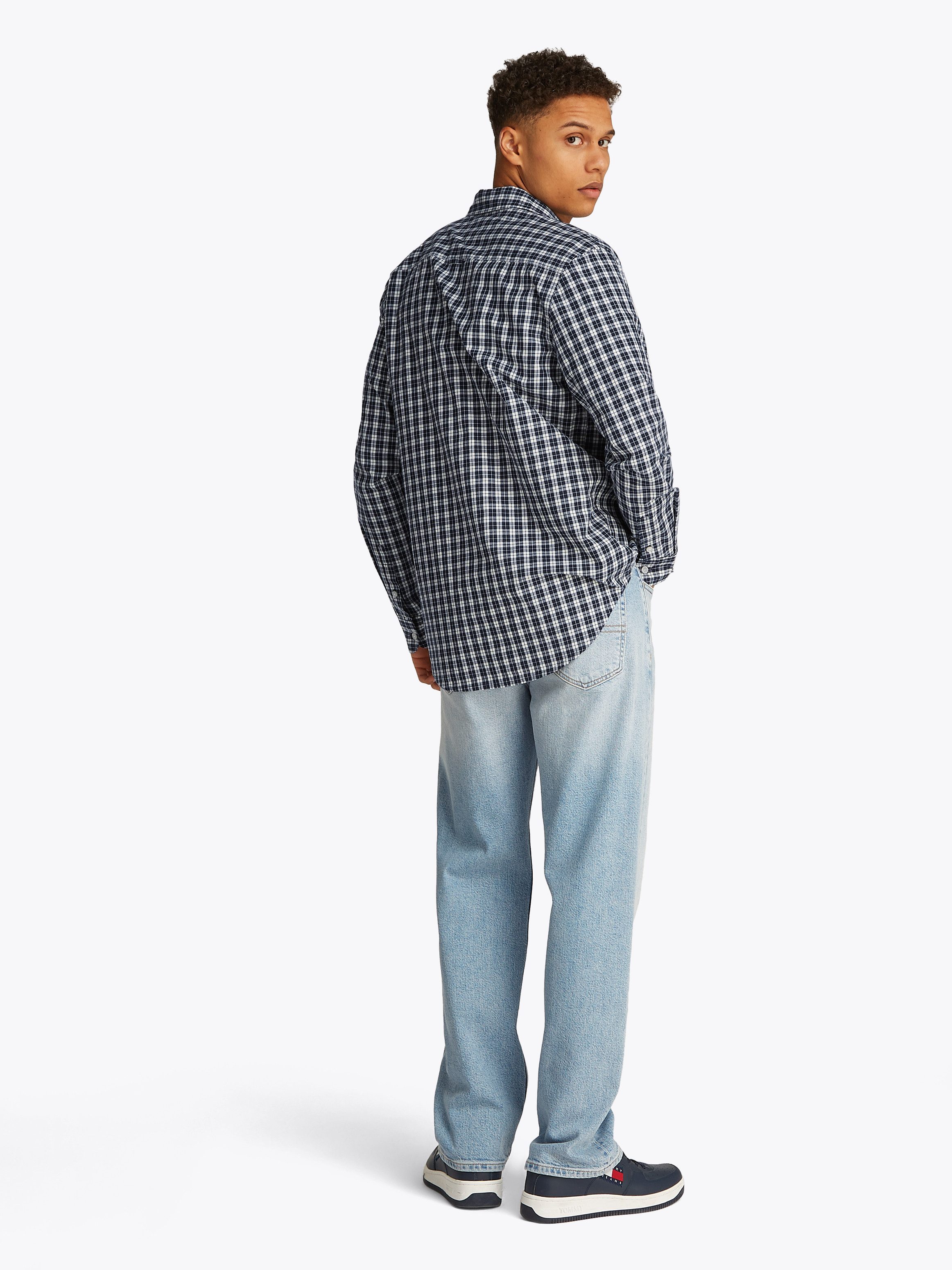 TOMMY JEANS Overhemd met lange mouwen TJM REG POPLIN CHECK LS SHIRT