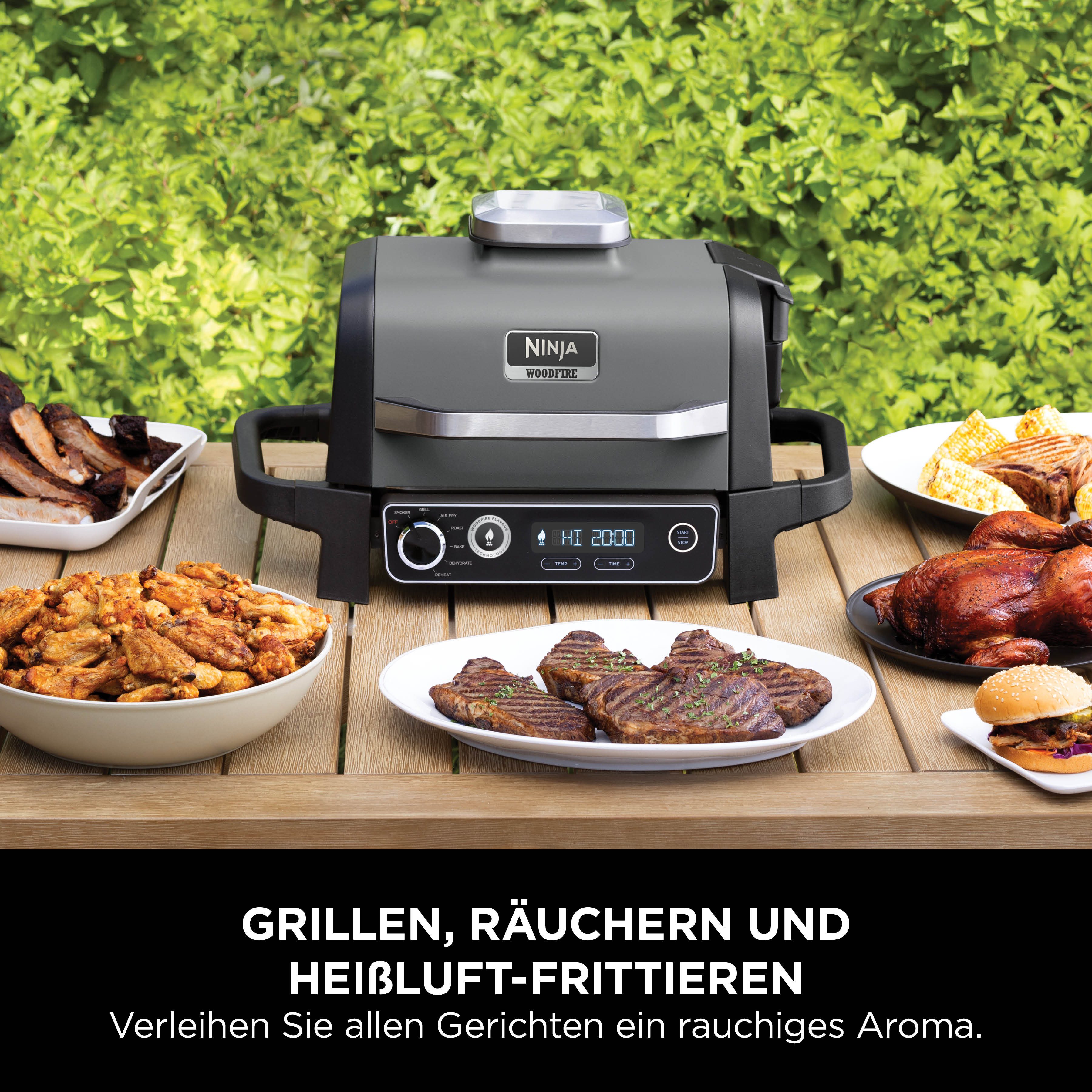 NINJA Tafelgrill Ninja Woodfire OG701EU Elektrische outdoorgrill