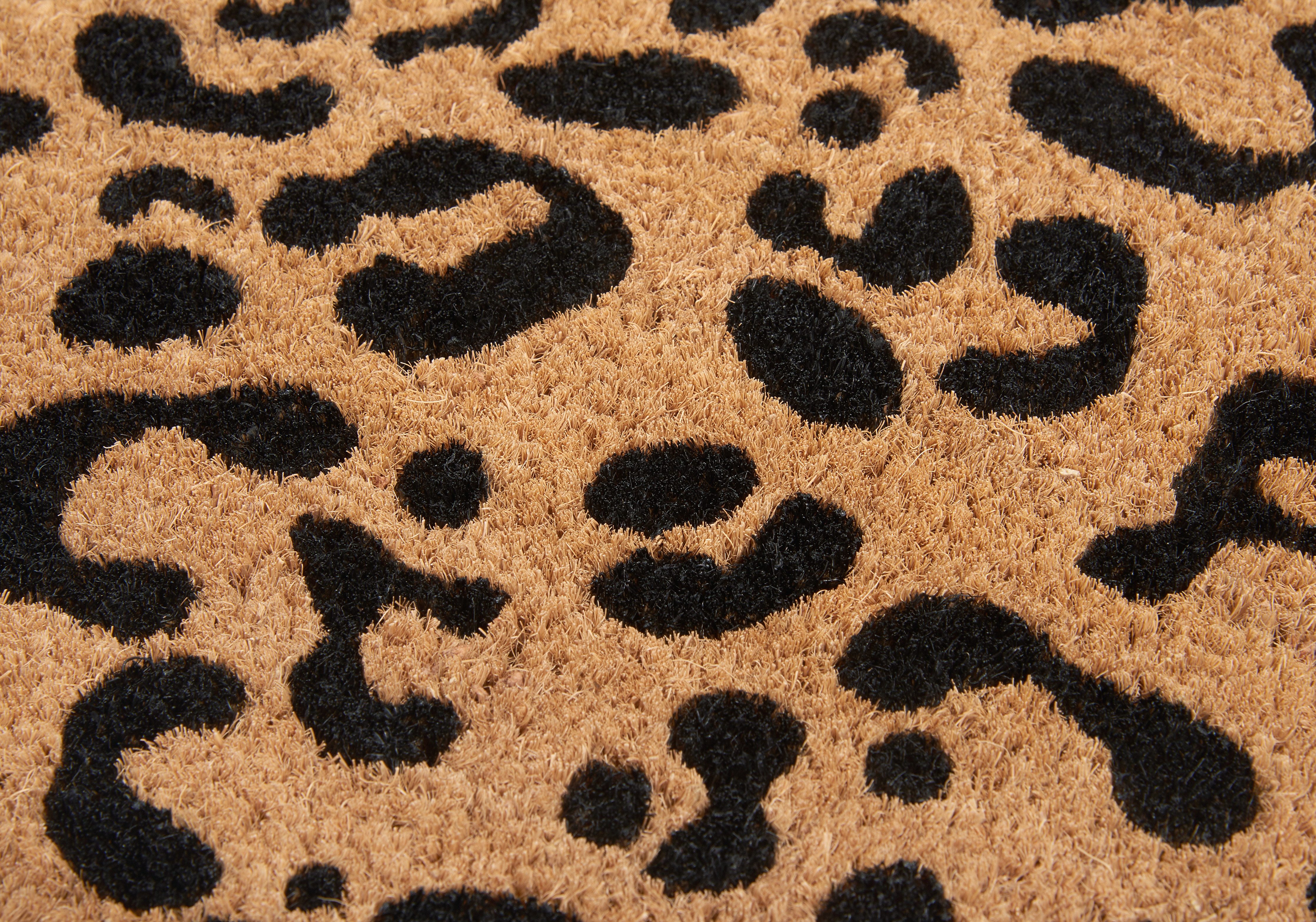 HANSE Home Mat Mix Mats Kokos Leopard Look, deurmat Kokos, vuilopvangmat, outdoor, antislip, binnen, kokosmat, gang