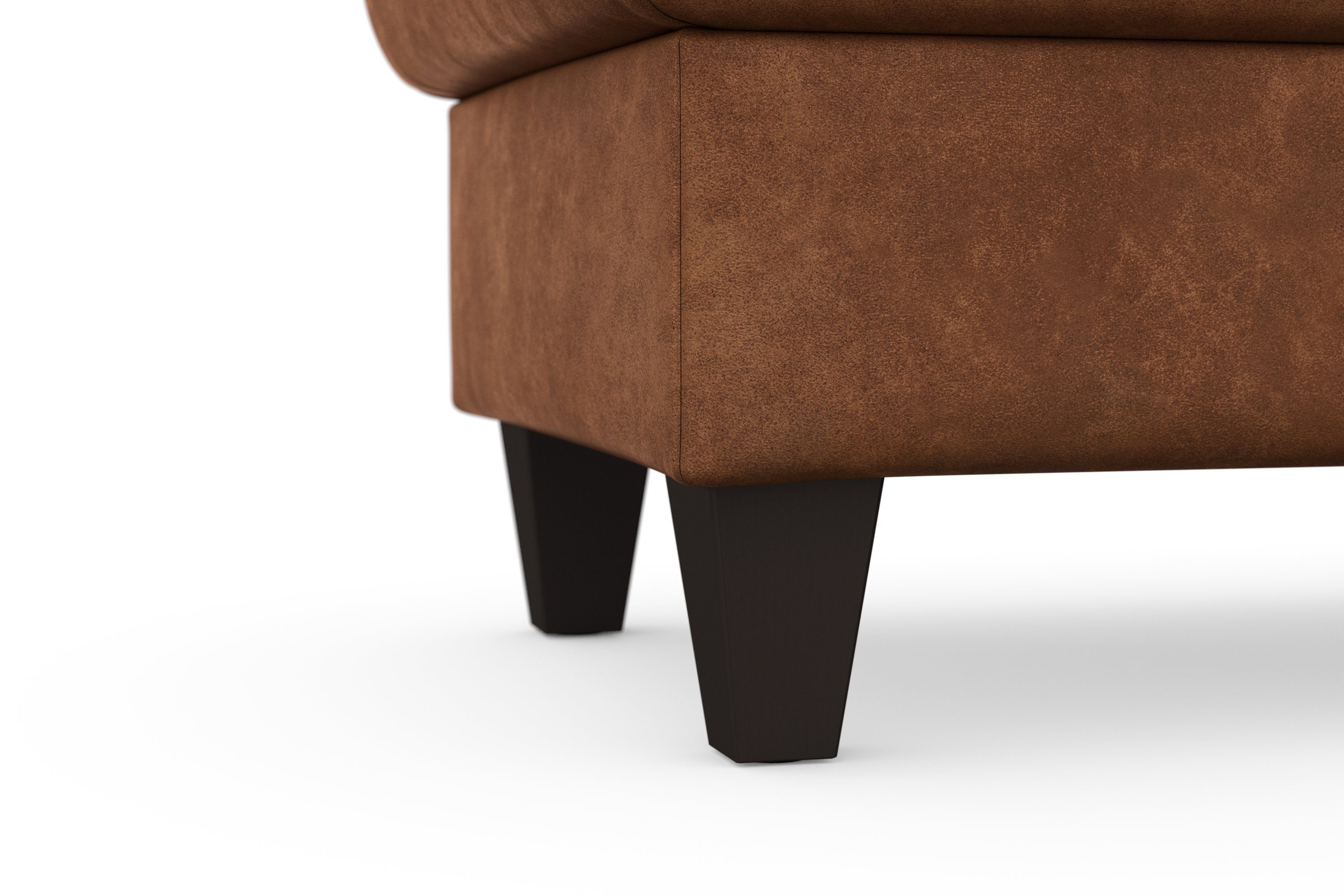 sit&more Hocker met bergruimte Farö met bergruimte en binnenvering en wengékleurige poten