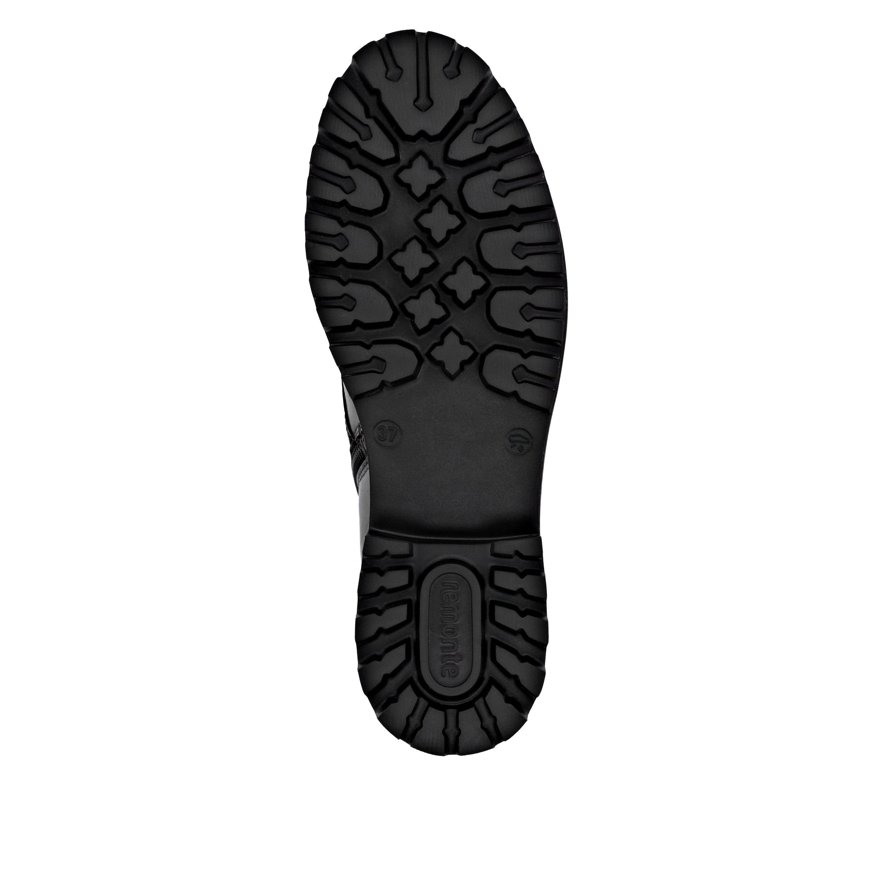Remonte Veterlaarsjes blokhak, laarsjes, veterschoenen, flats in used look