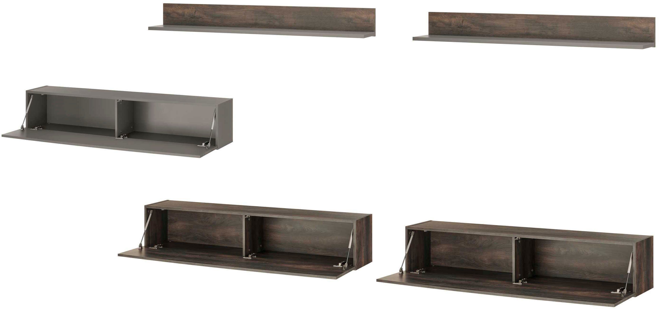 INOSIGN Wandmeubel Largo met push to open functie (set, 5-delig)