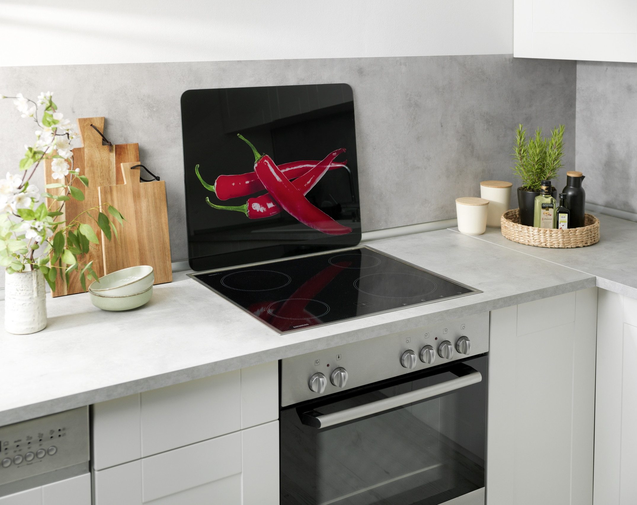 WENKO Kookplaatdeksel Model Hot Peperoni los werkblad te gebruiken (1-delig)