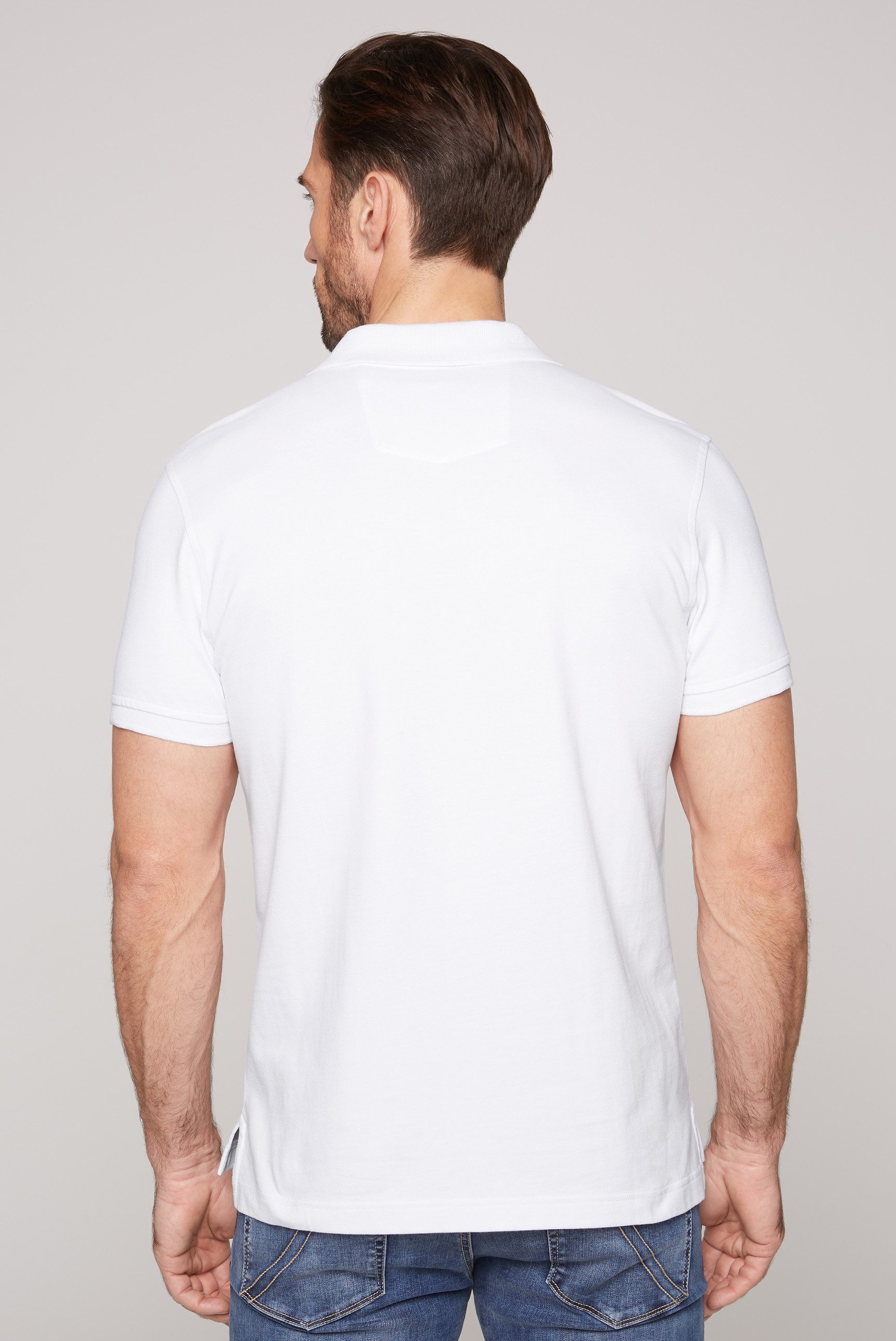 CAMP DAVID Poloshirt met kleine logo-borduursel op borsthoogte