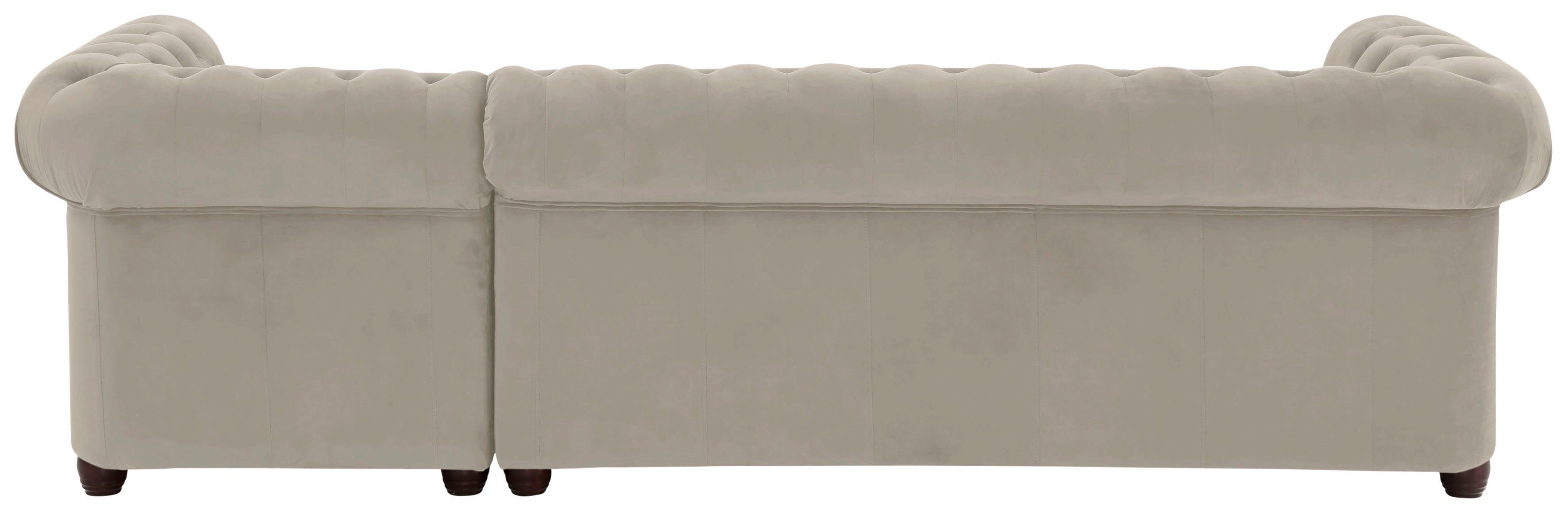 Home affaire Chesterfield-bank New Castle L-vorm hoogwaardige capitonnage in chesterfield-design, bxdxh: 255(171x72)