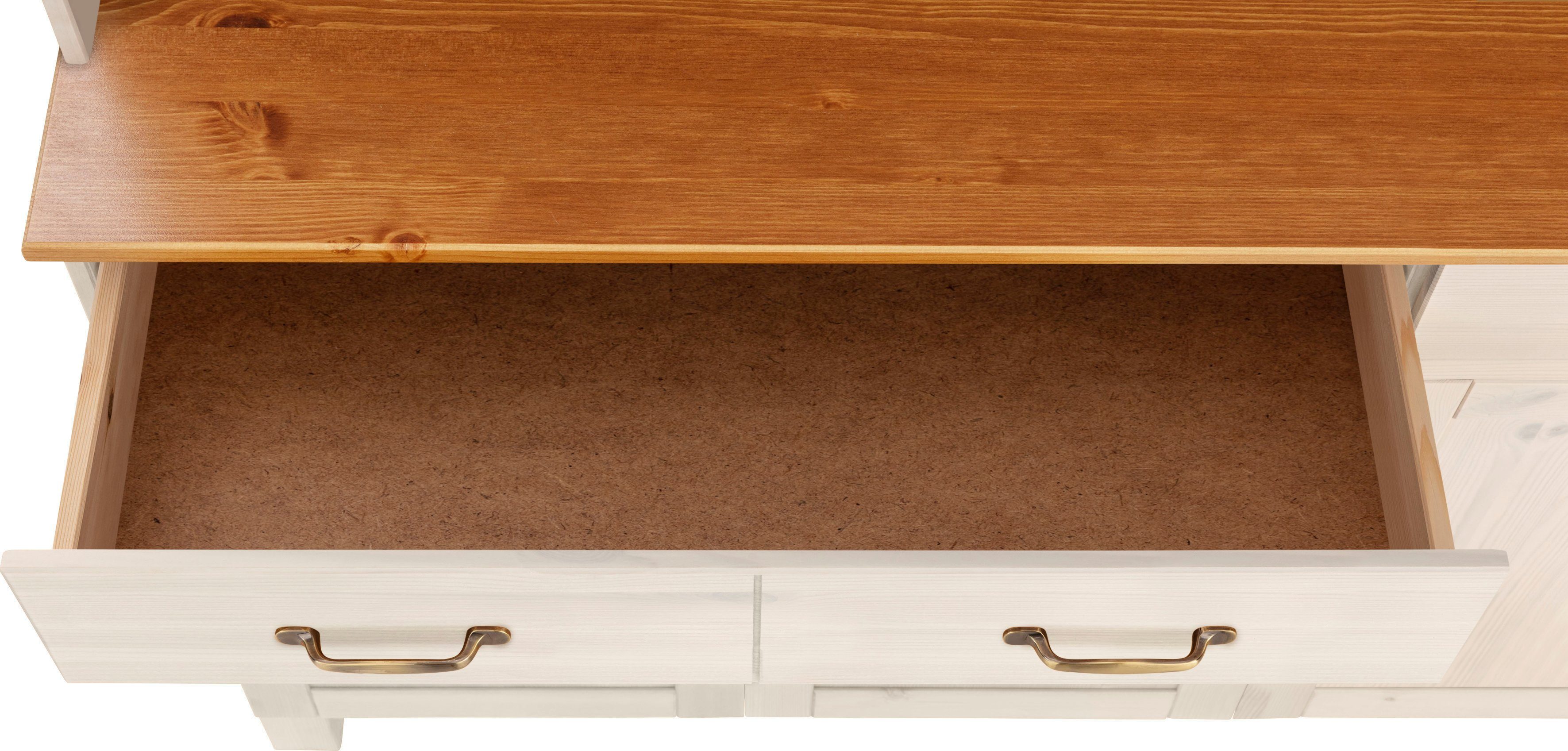 Home affaire Keukenbuffet Alby Breedte 125 cm, 2 glasdeuren, 2 laden