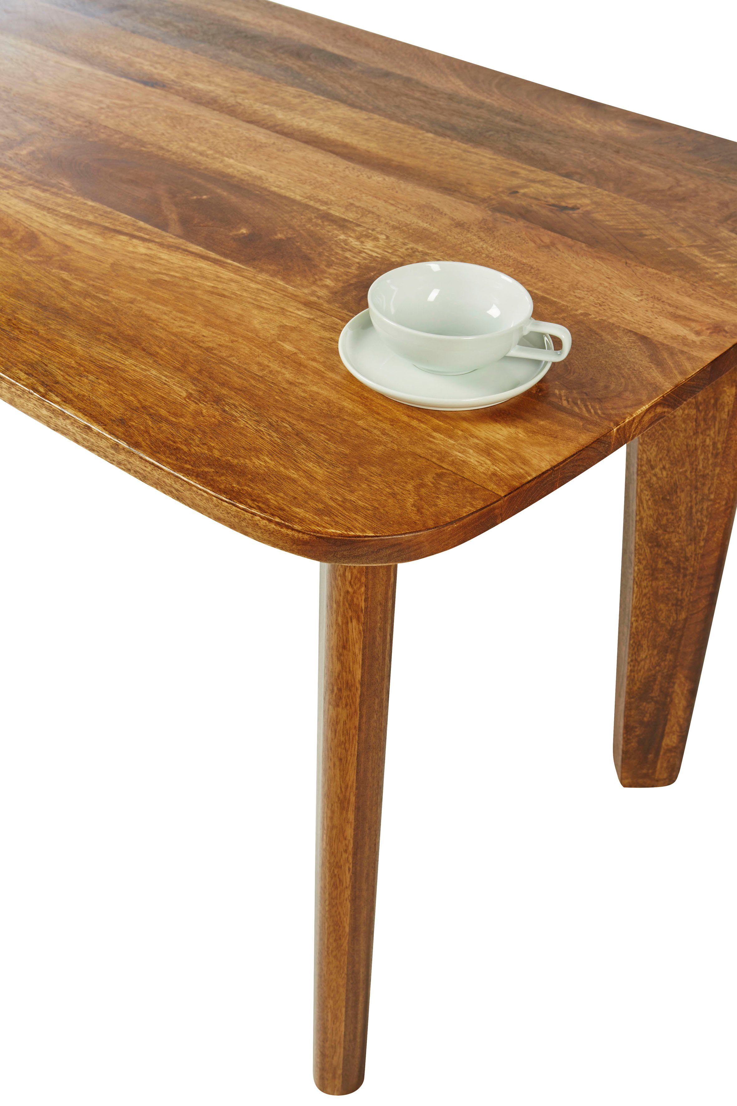 TOM TAILOR HOME Eettafel T-ELEPHANT TABLE van mangohout, benadrukt massieve poten, breedte 180 cm